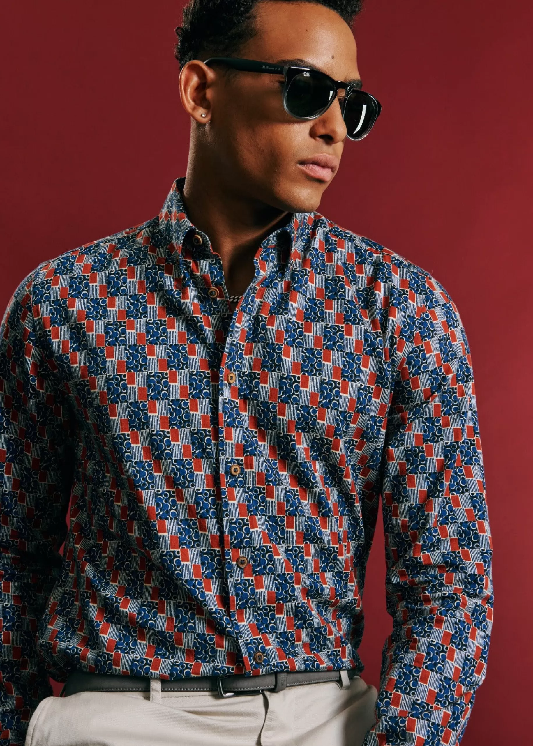 1950s Checkerboard Print Shirt>Ben Sherman Sale