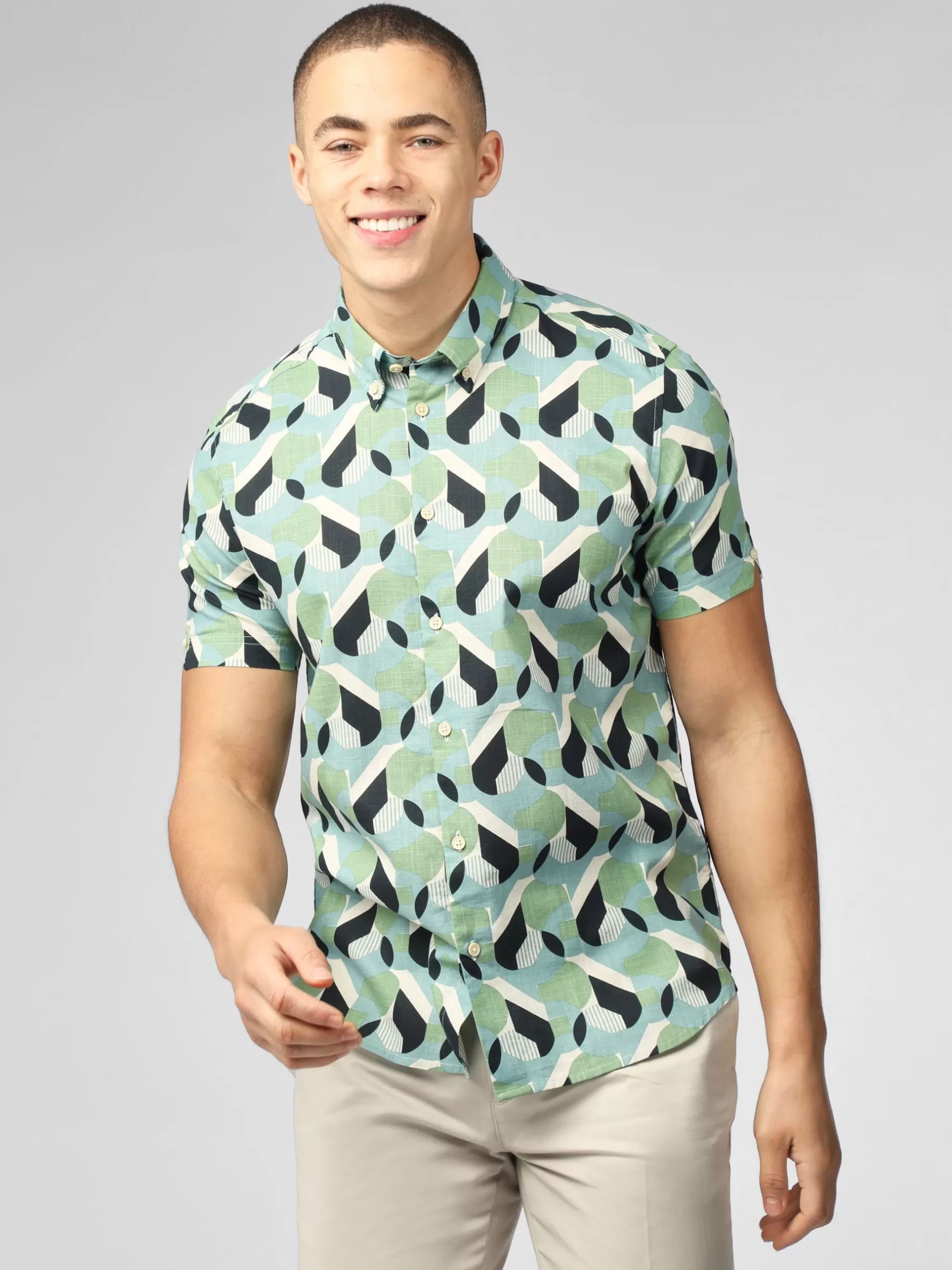 Art Deco Print Shirt - >Ben Sherman Store