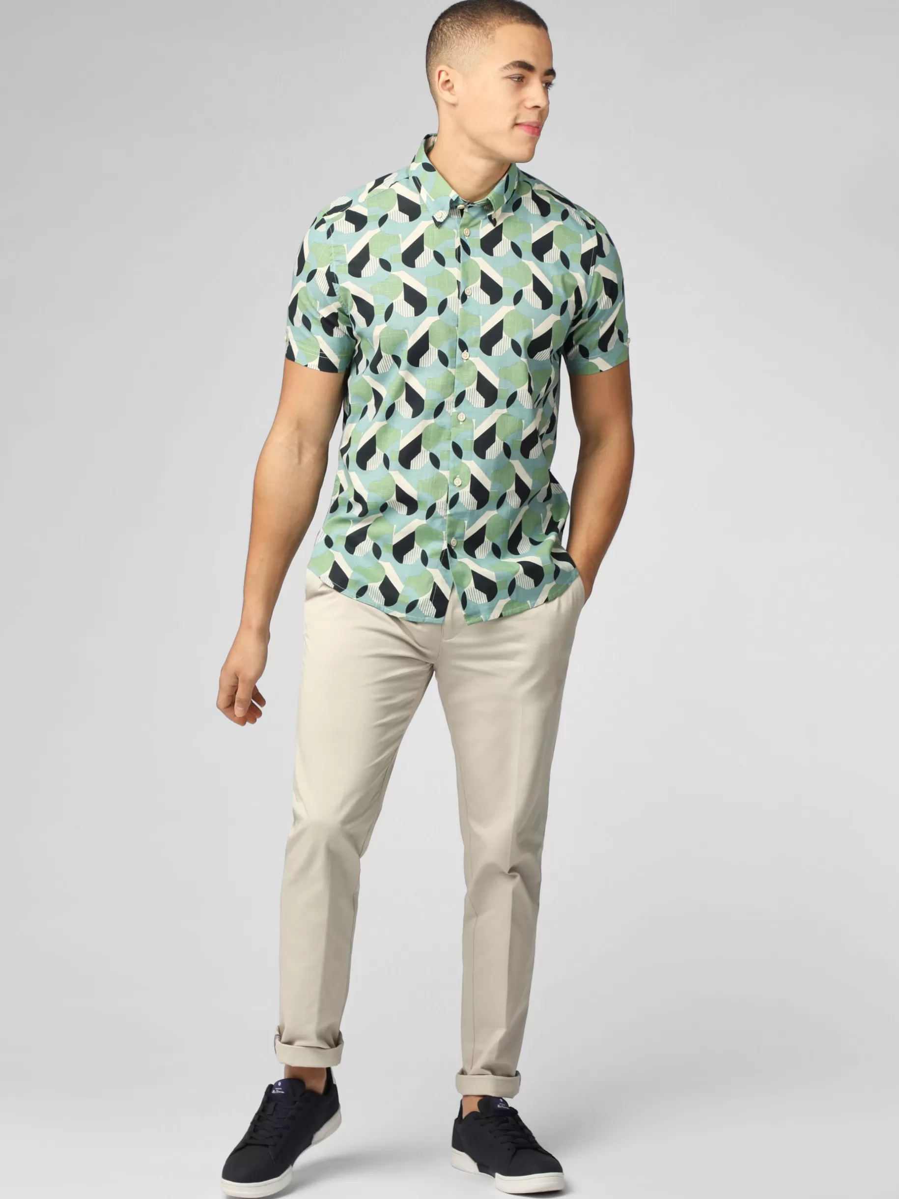 Art Deco Print Shirt - >Ben Sherman Store