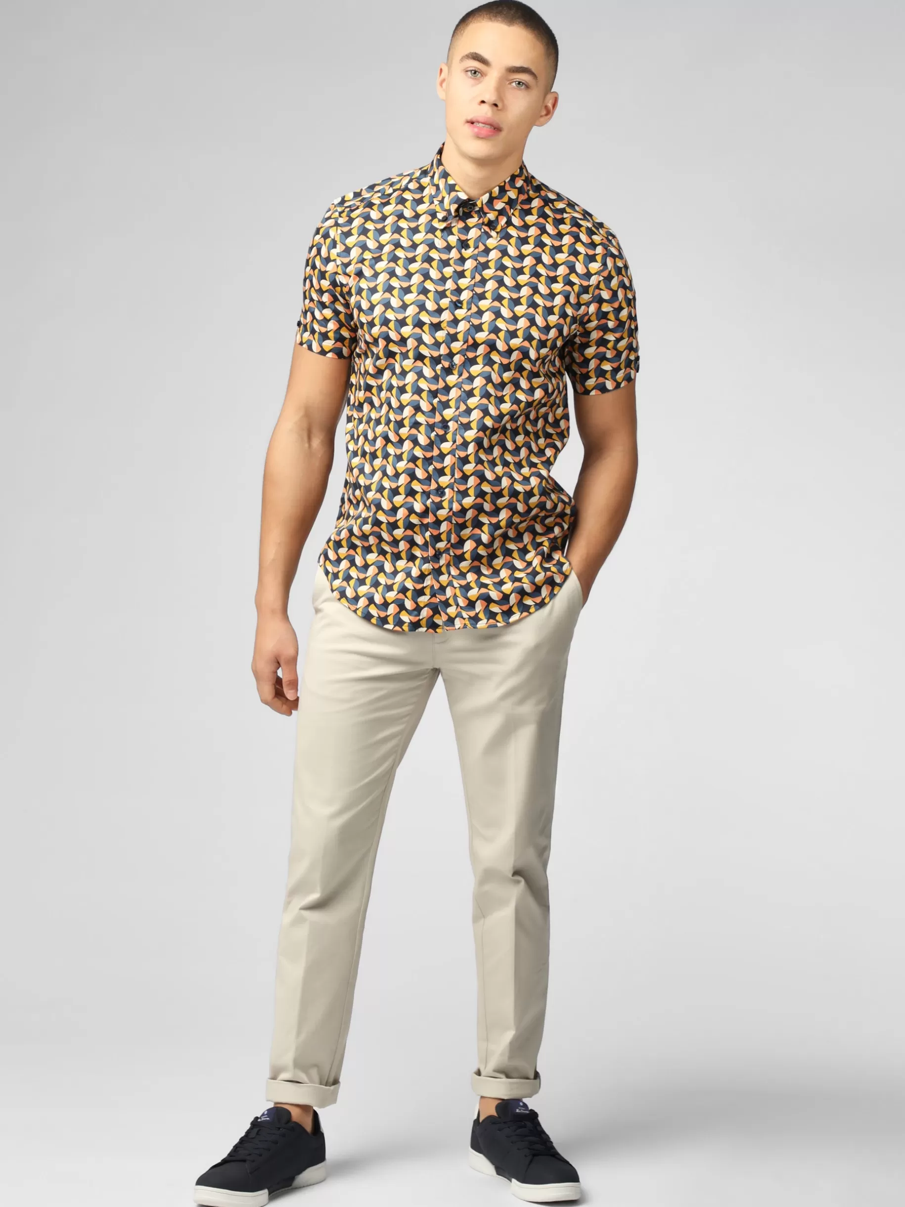 Bahaus Geo Print Shirt - >Ben Sherman Online