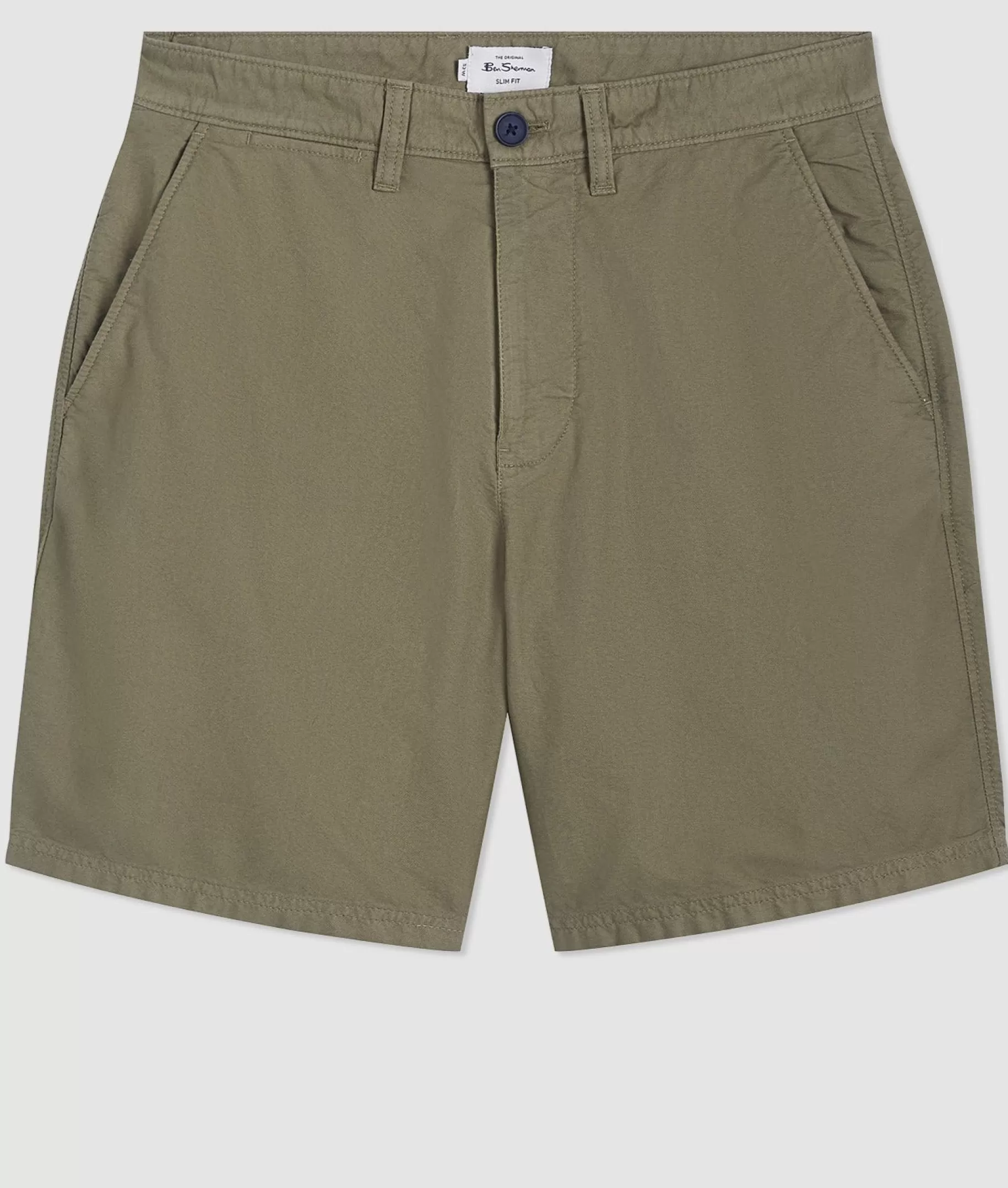 Beatnik Oxford Garment DyeShort - Olive>Ben Sherman Clearance