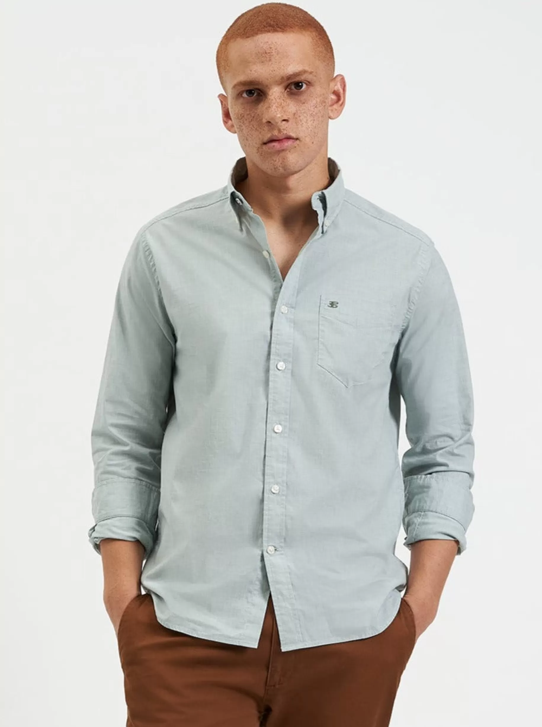 Beatnik Wash Long-Sleeve Shirt - Forest>Ben Sherman Discount