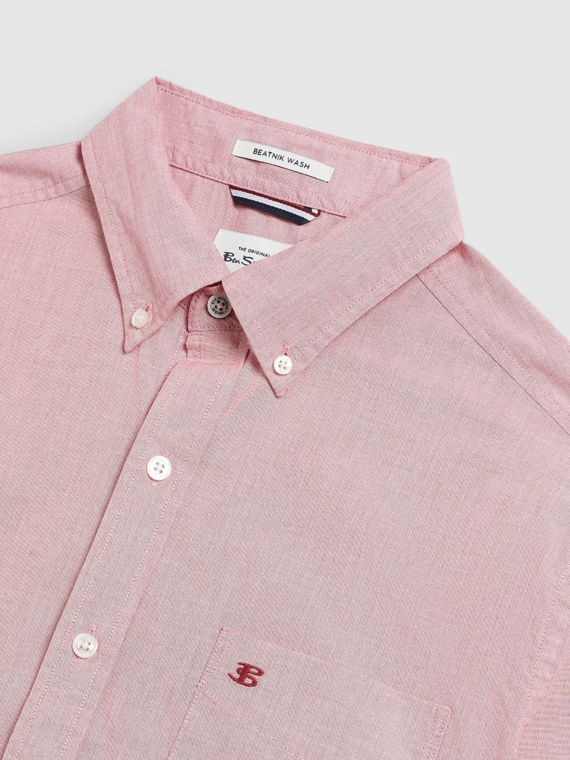 Beatnik Wash Long-Sleeve Shirt - Red>Ben Sherman Sale