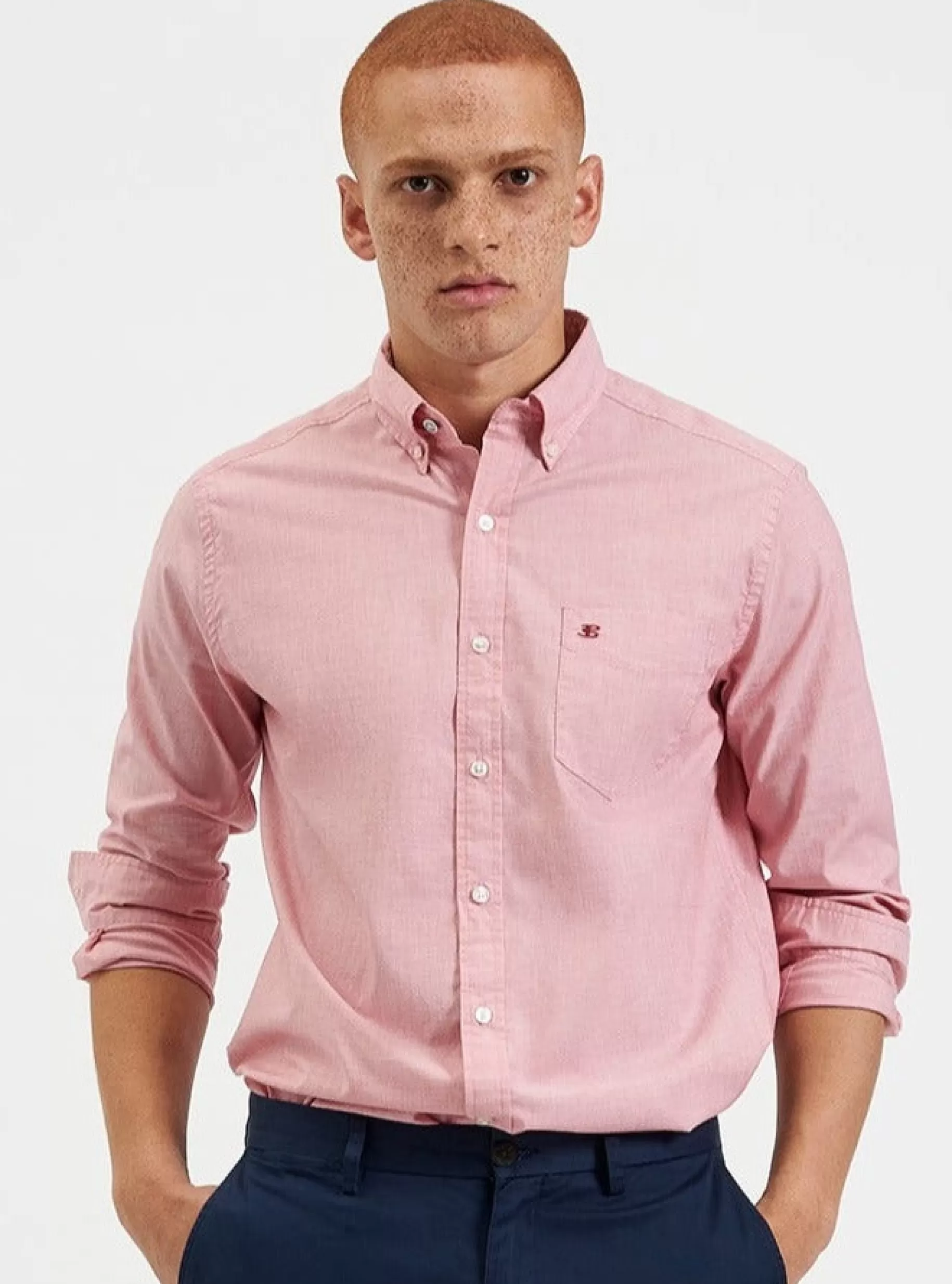 Beatnik Wash Long-Sleeve Shirt - Red>Ben Sherman Sale