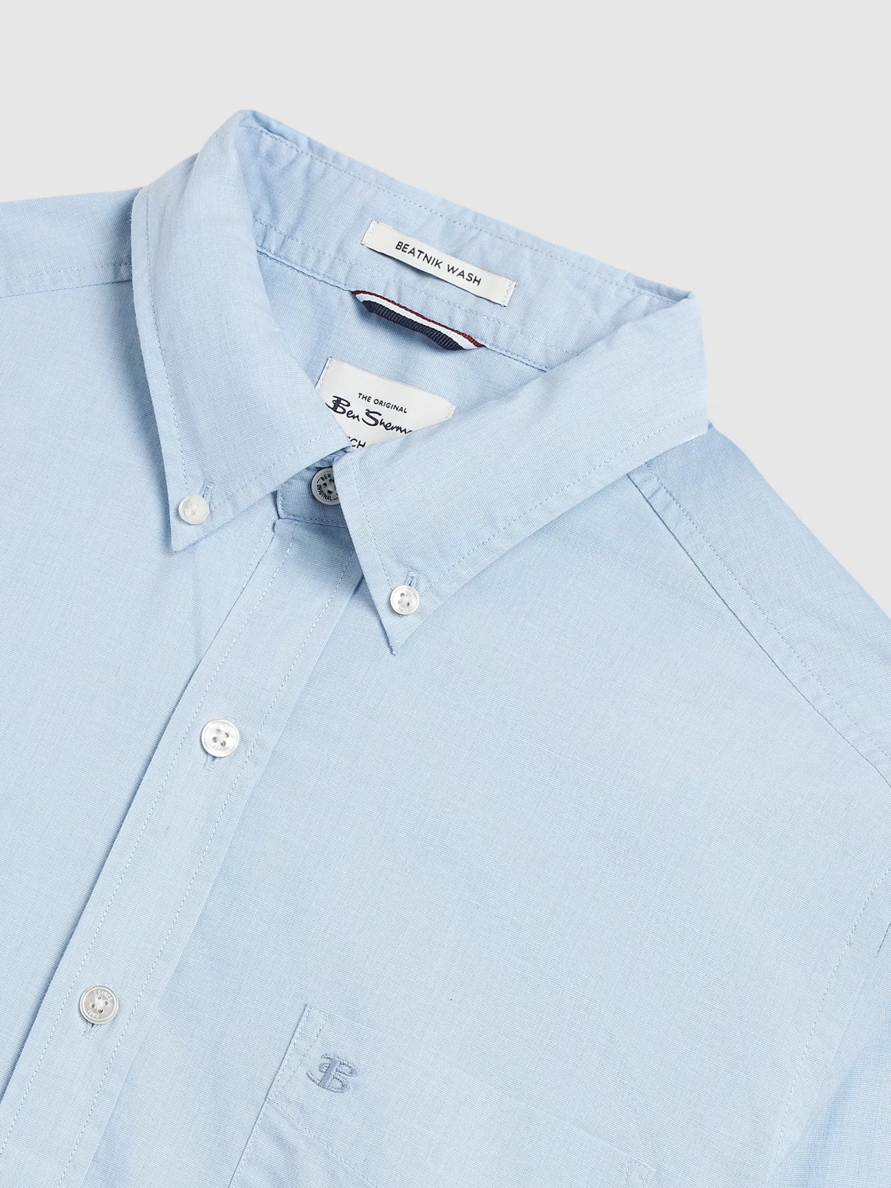 Beatnik Wash Long-Sleeve Shirt - Sky>Ben Sherman Outlet