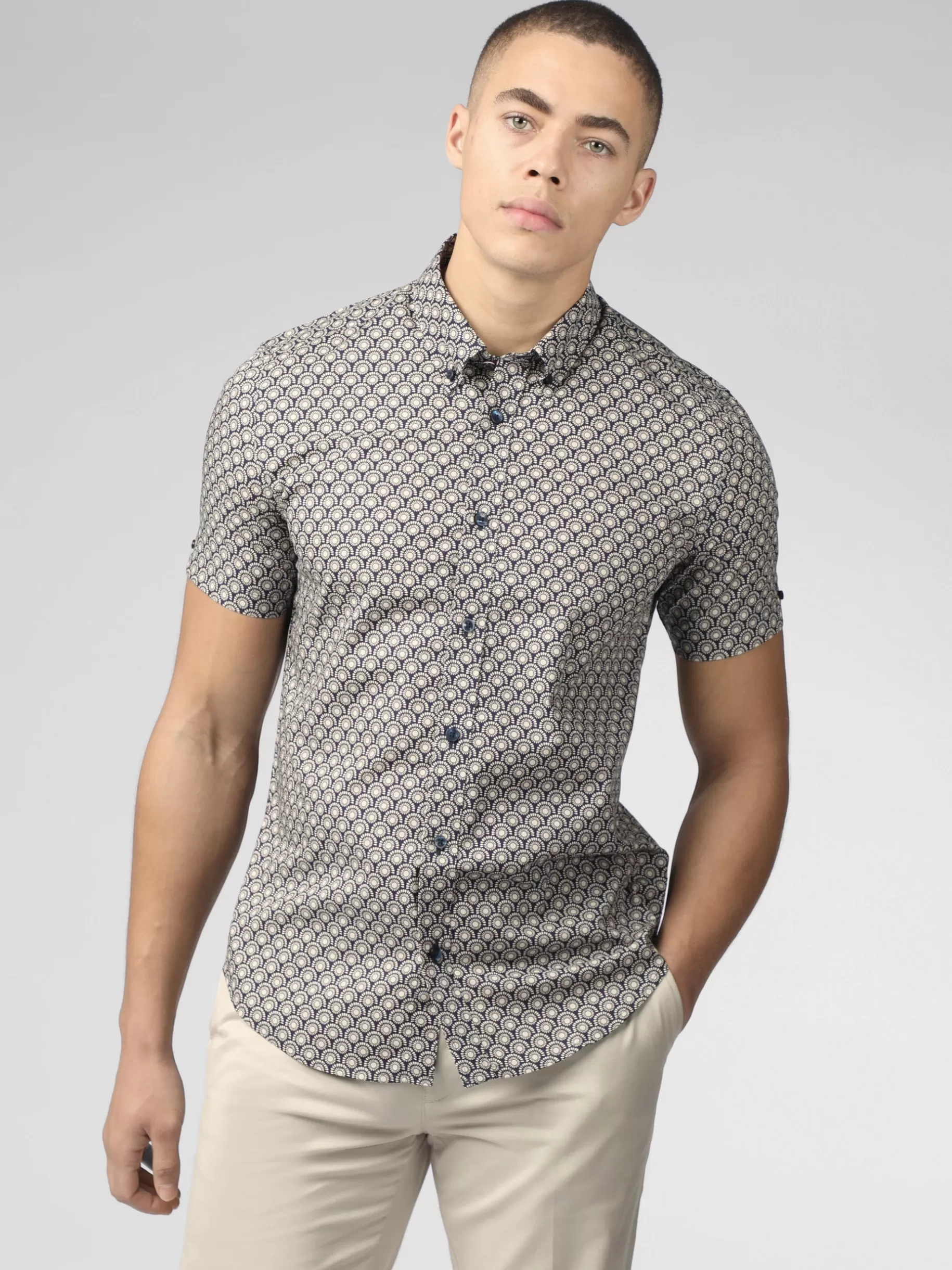 Block Geo Print Shirt - >Ben Sherman Hot