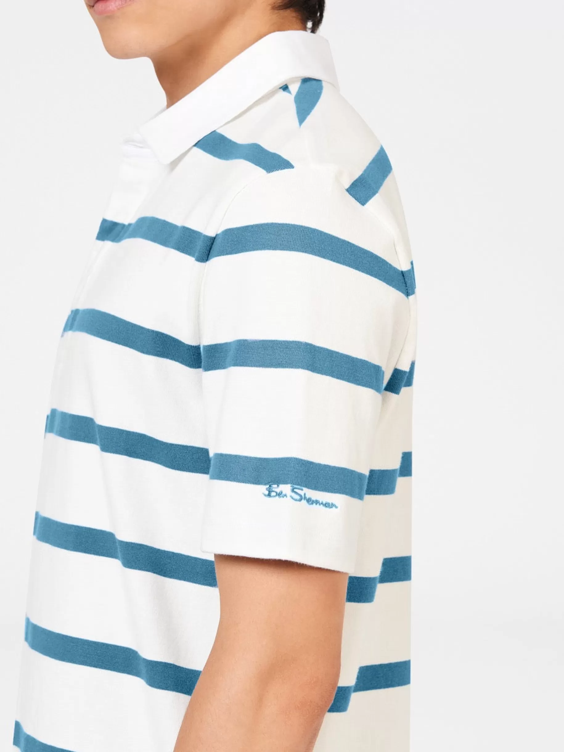 Bretton Stripe Rugby Knit Polo>Ben Sherman Cheap