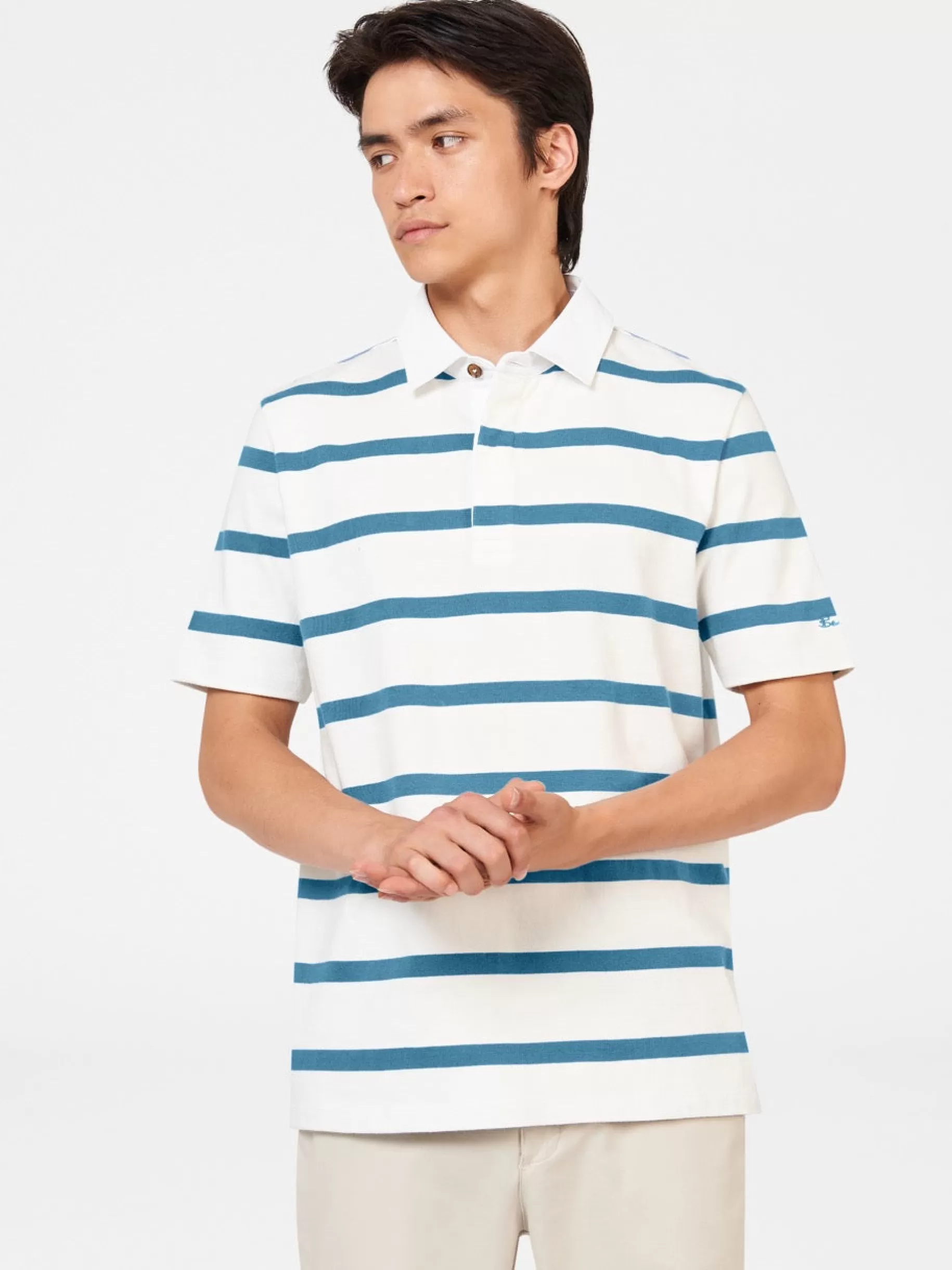 Bretton Stripe Rugby Knit Polo>Ben Sherman Cheap