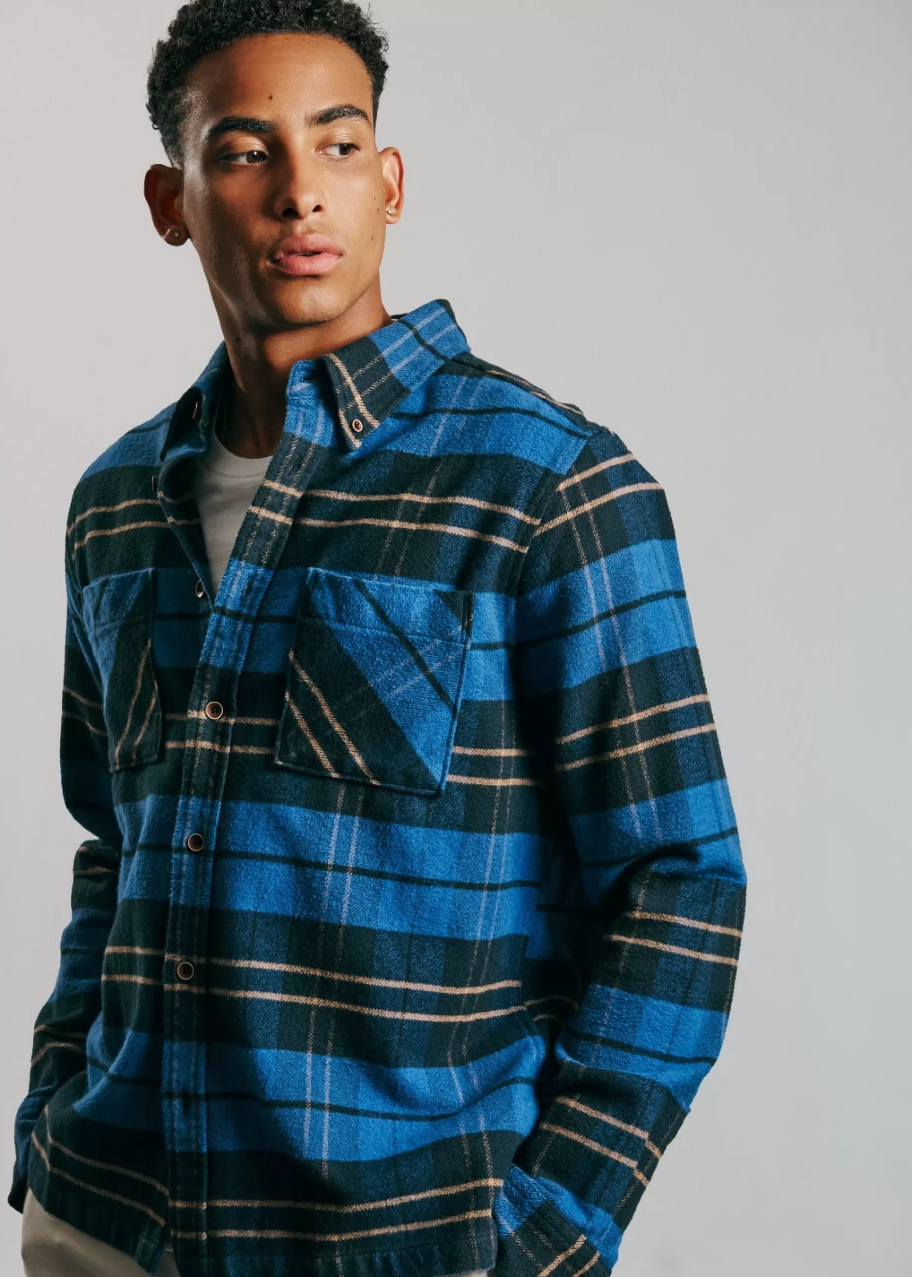 Brushed Ivy Check Overshirt - >Ben Sherman Cheap