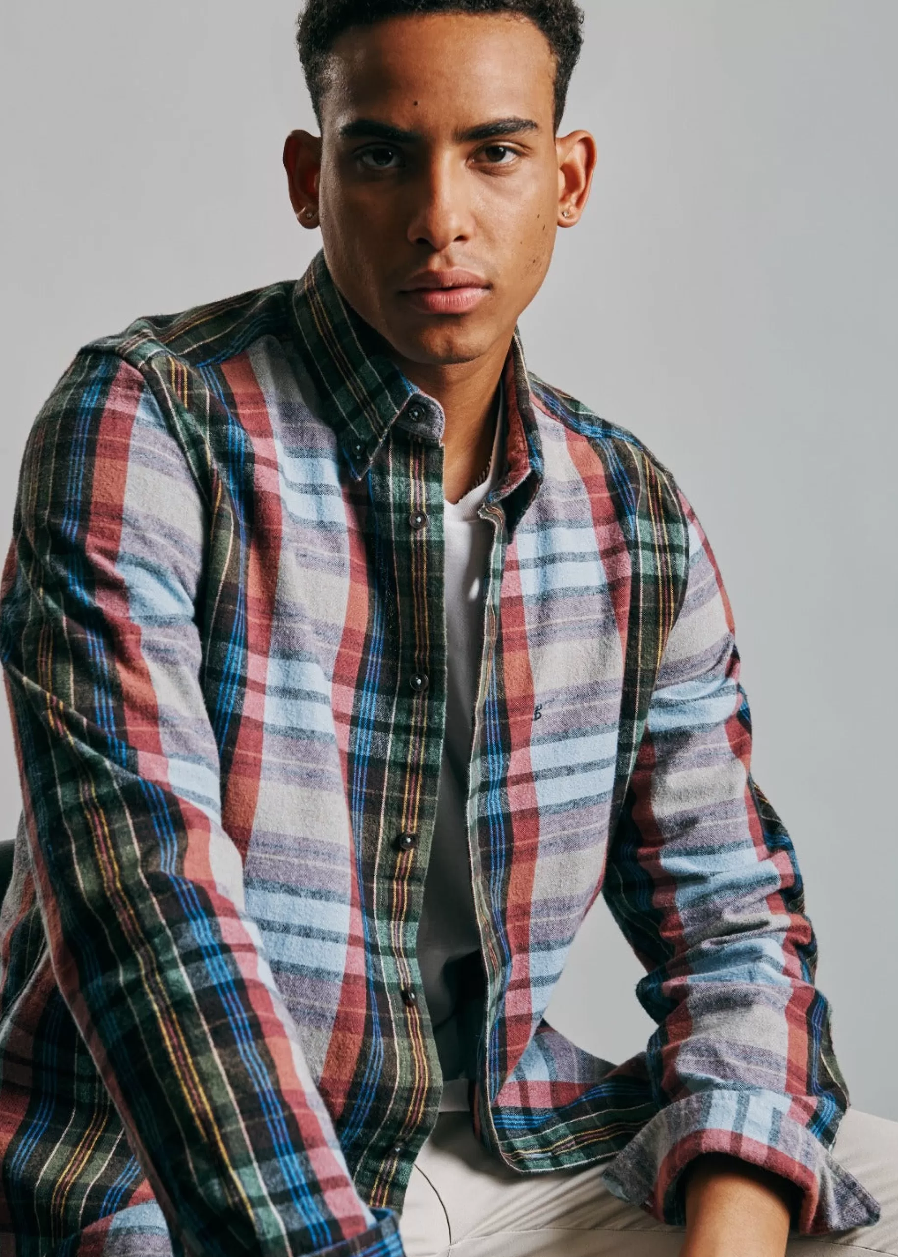 Brushed Multicolour Check Oxford Shirt>Ben Sherman Hot