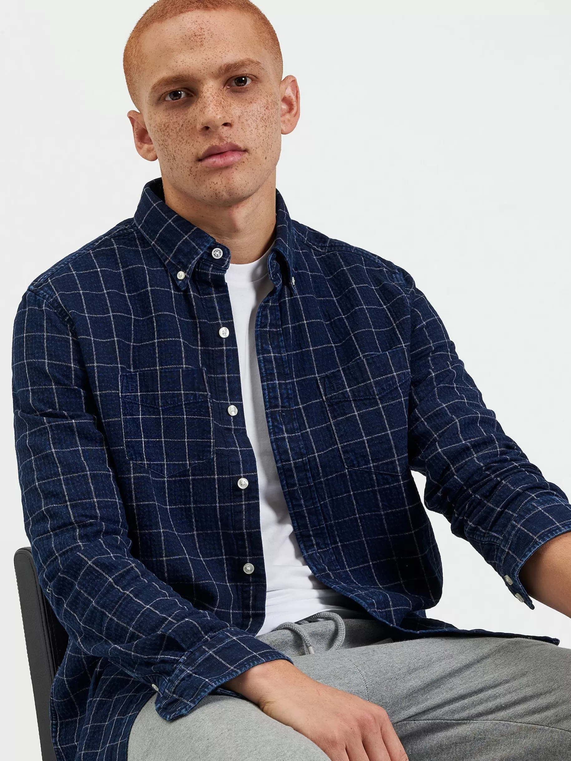 Dalston Blues Beatnik Overshirt - Indigo>Ben Sherman Flash Sale