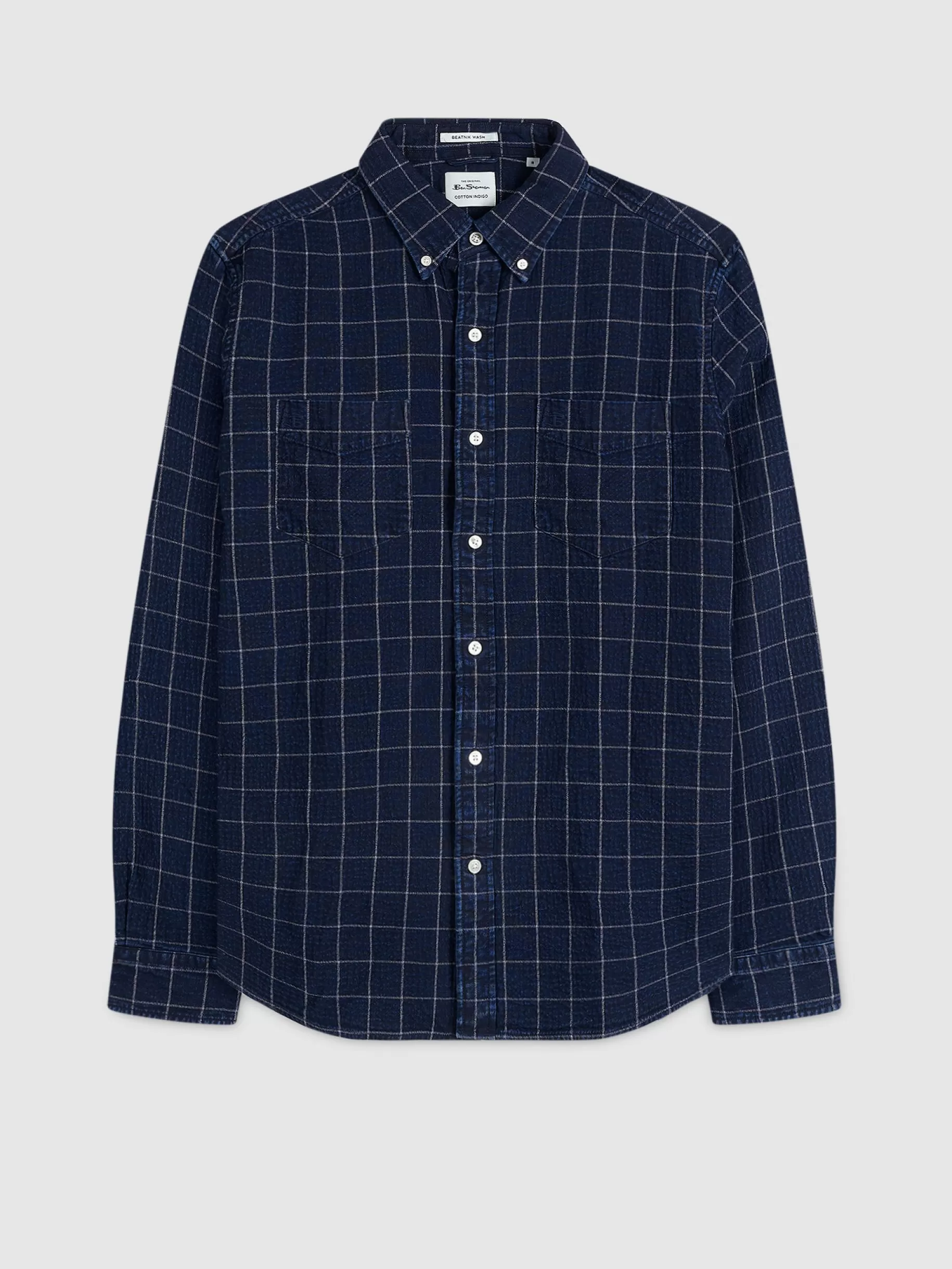 Dalston Blues Beatnik Overshirt - Indigo>Ben Sherman Flash Sale