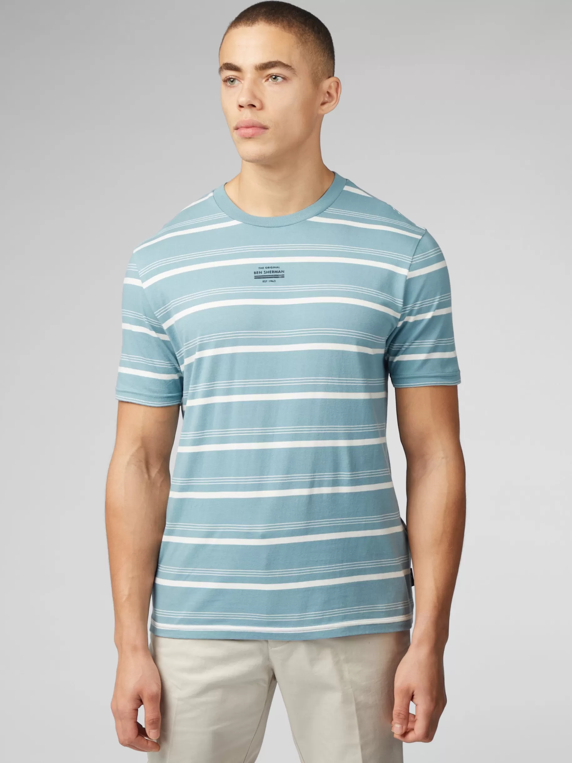 Fine Stripe Tee - >Ben Sherman Flash Sale