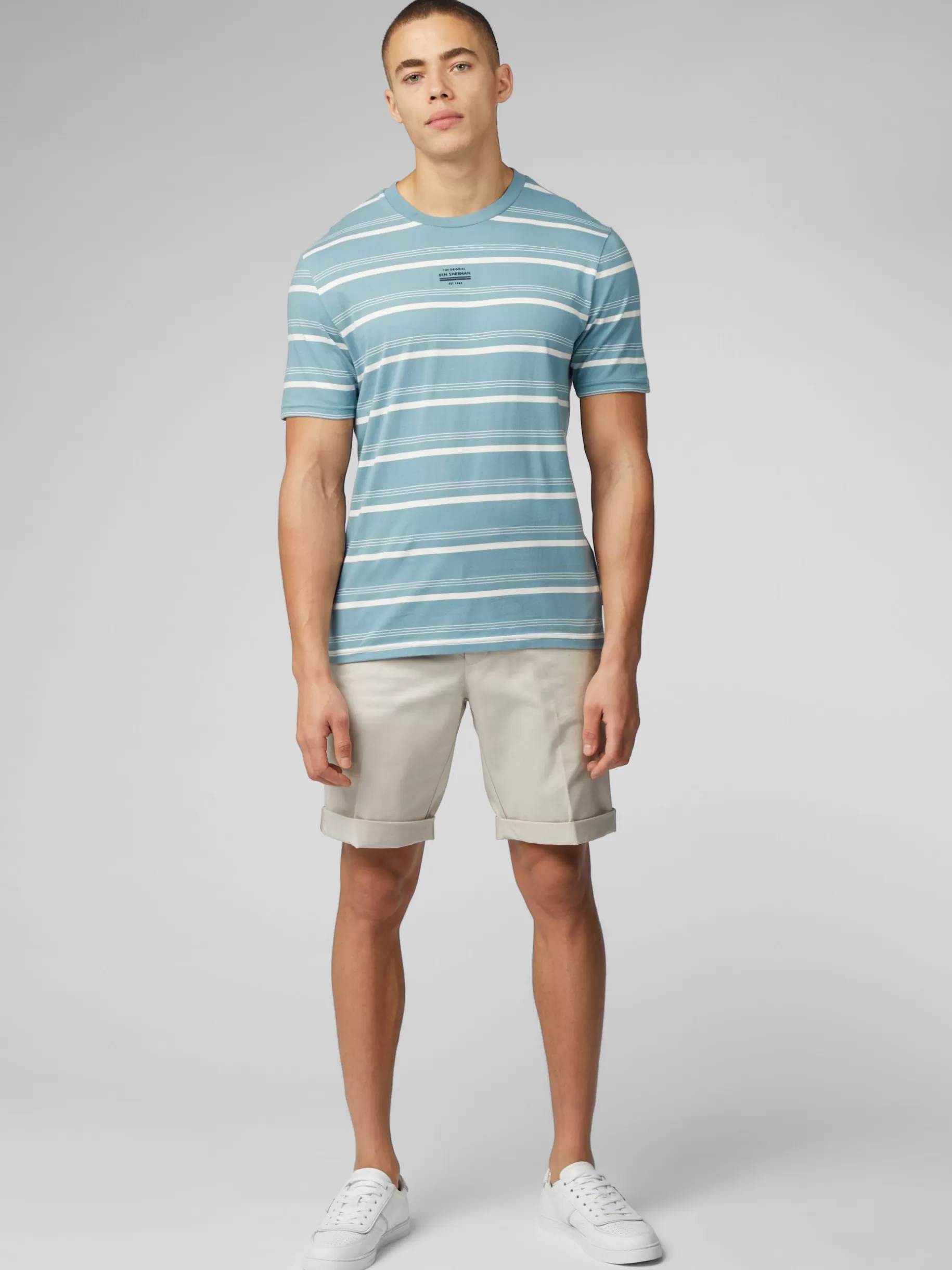 Fine Stripe Tee - >Ben Sherman Flash Sale