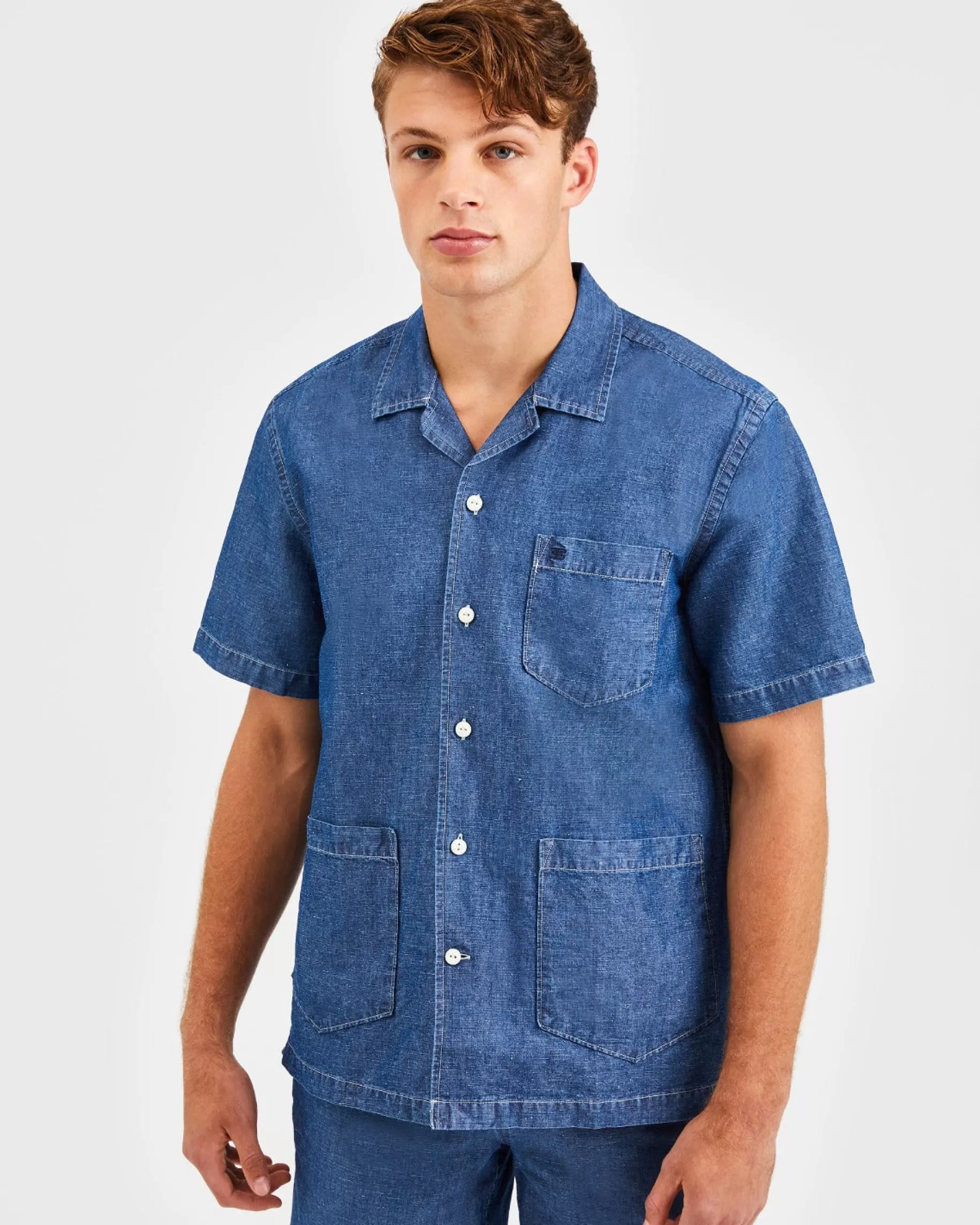 Hastings Garment Dye Chambray Shirt>Ben Sherman New