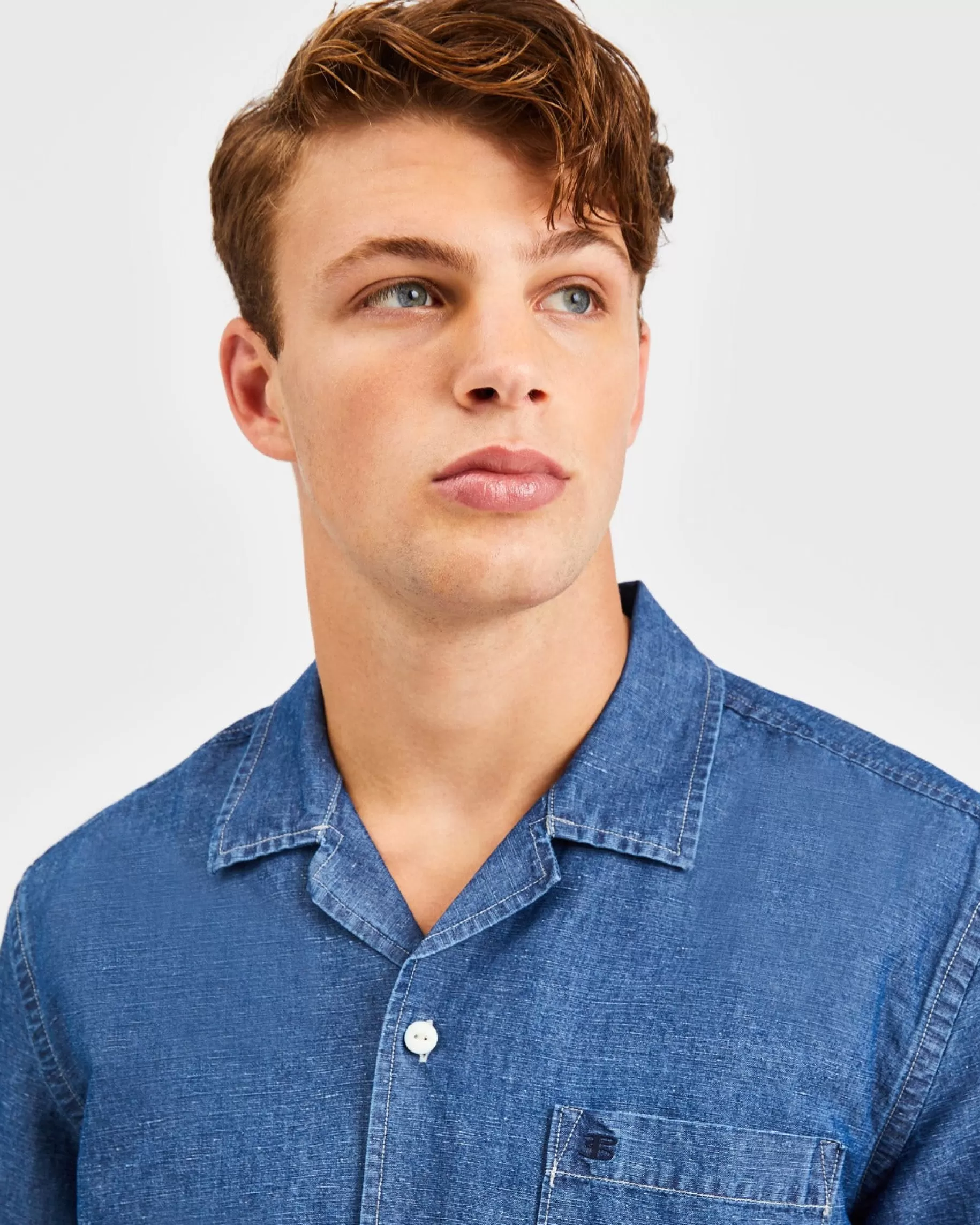 Hastings Garment Dye Chambray Shirt>Ben Sherman New