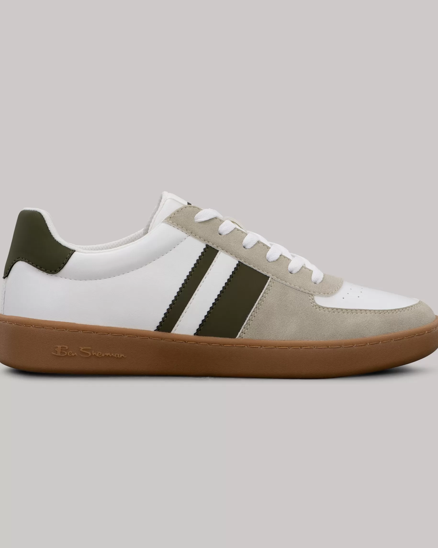 Hyde Olive Stripe Sneaker - >Ben Sherman Best