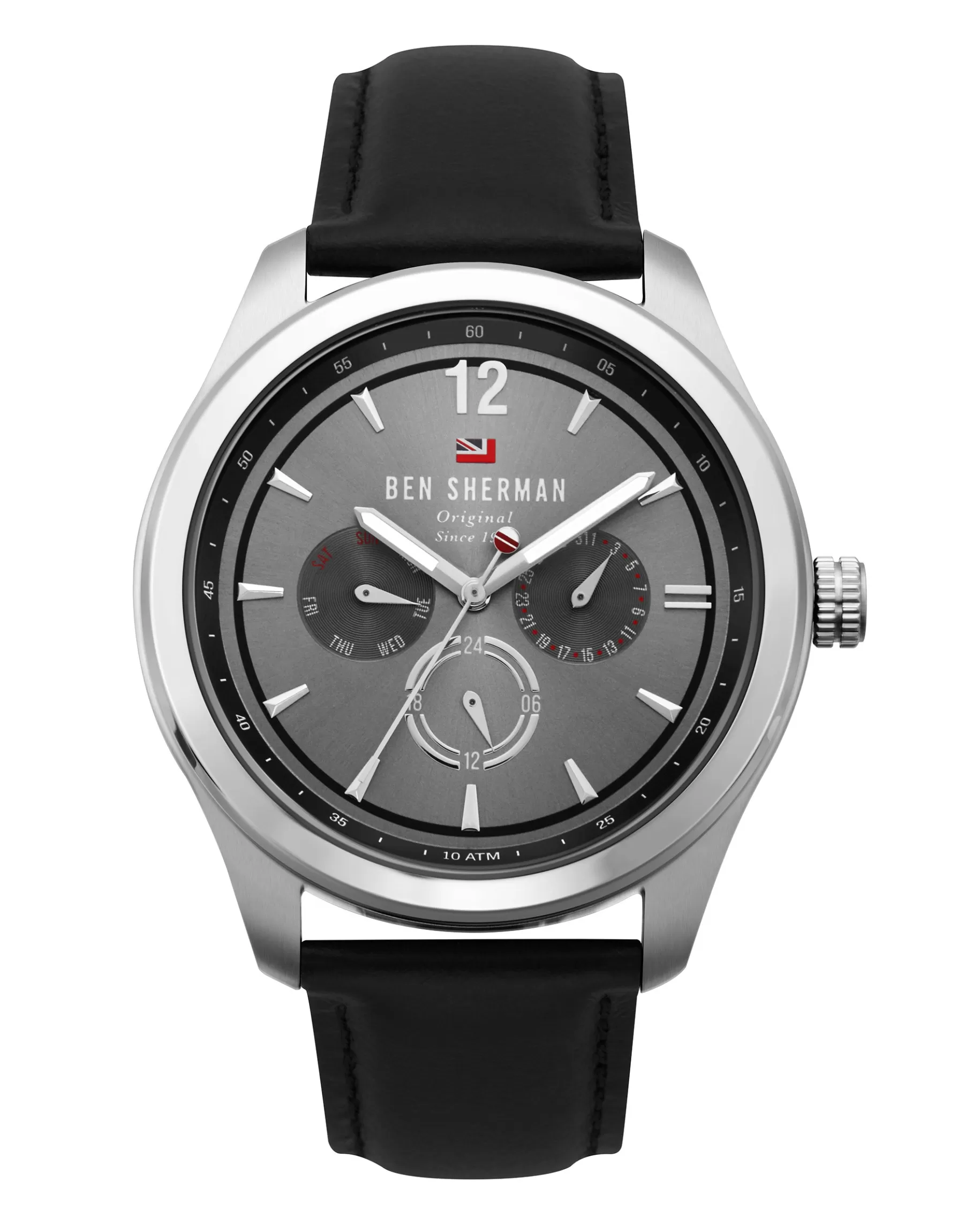 Men's Sugarman Multifunction Watch - Black/Grey/Silver>Ben Sherman Hot