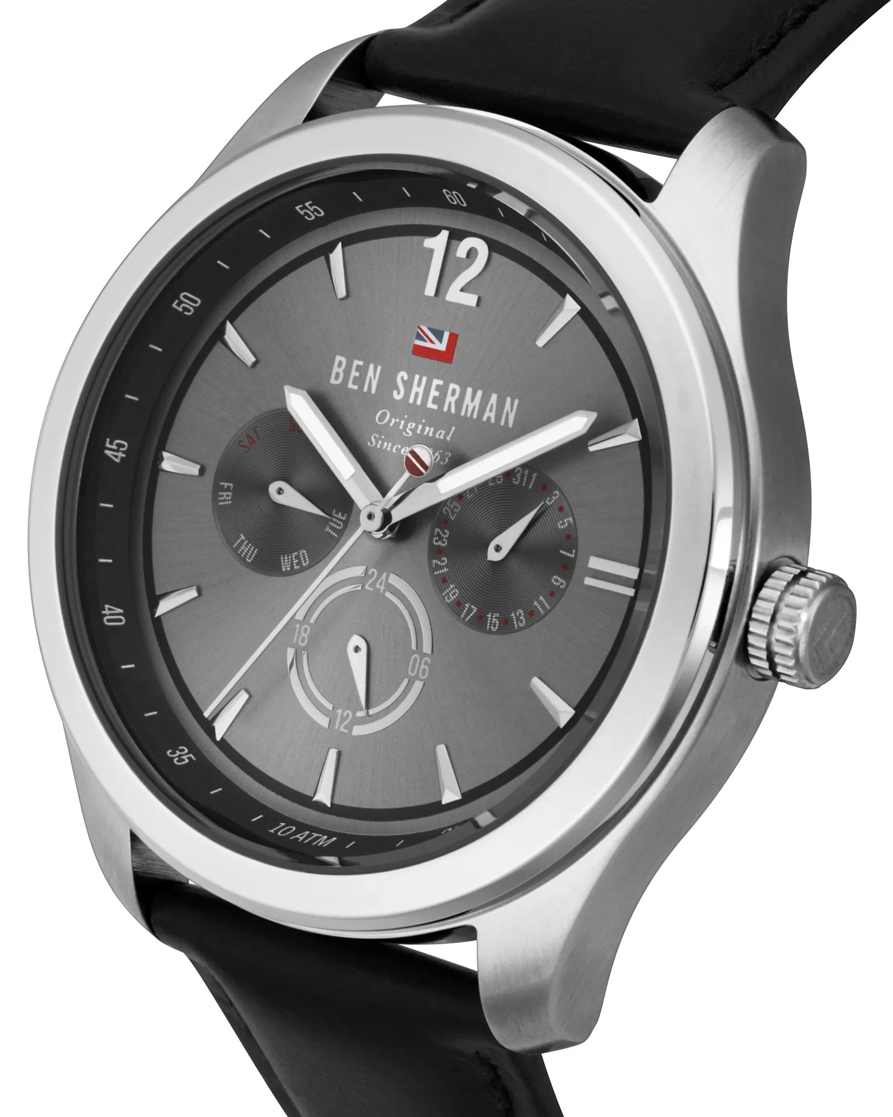 Men's Sugarman Multifunction Watch - Black/Grey/Silver>Ben Sherman Hot