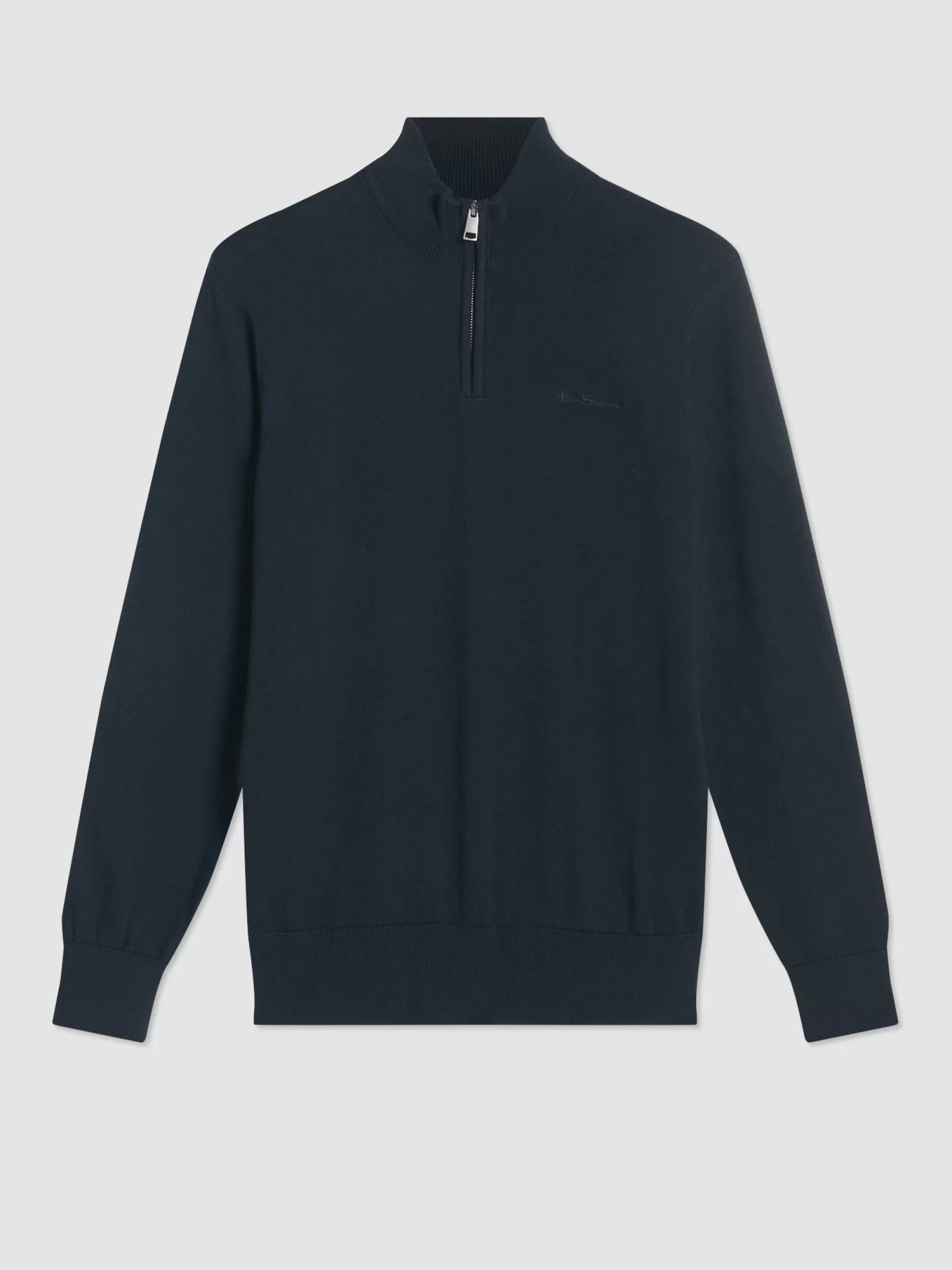 Merino Knit Half-Zip Sweater - >Ben Sherman Outlet