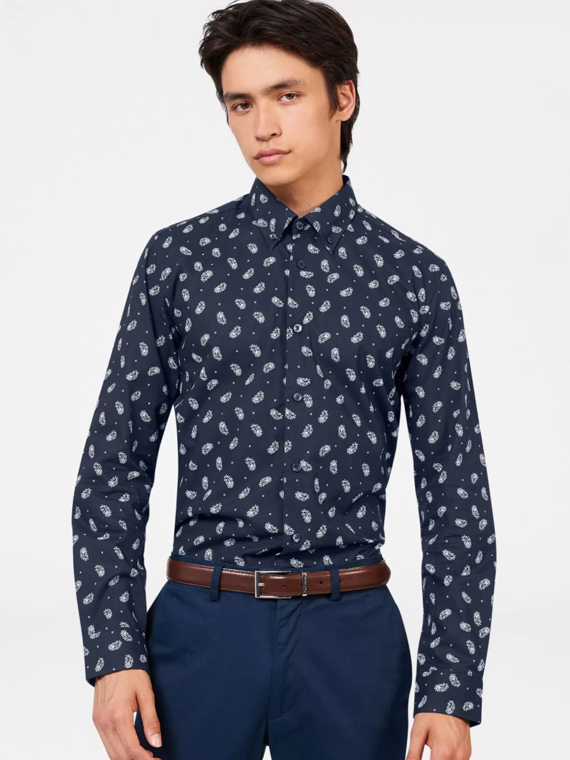 Micro Paisley Print Shirt - >Ben Sherman Cheap