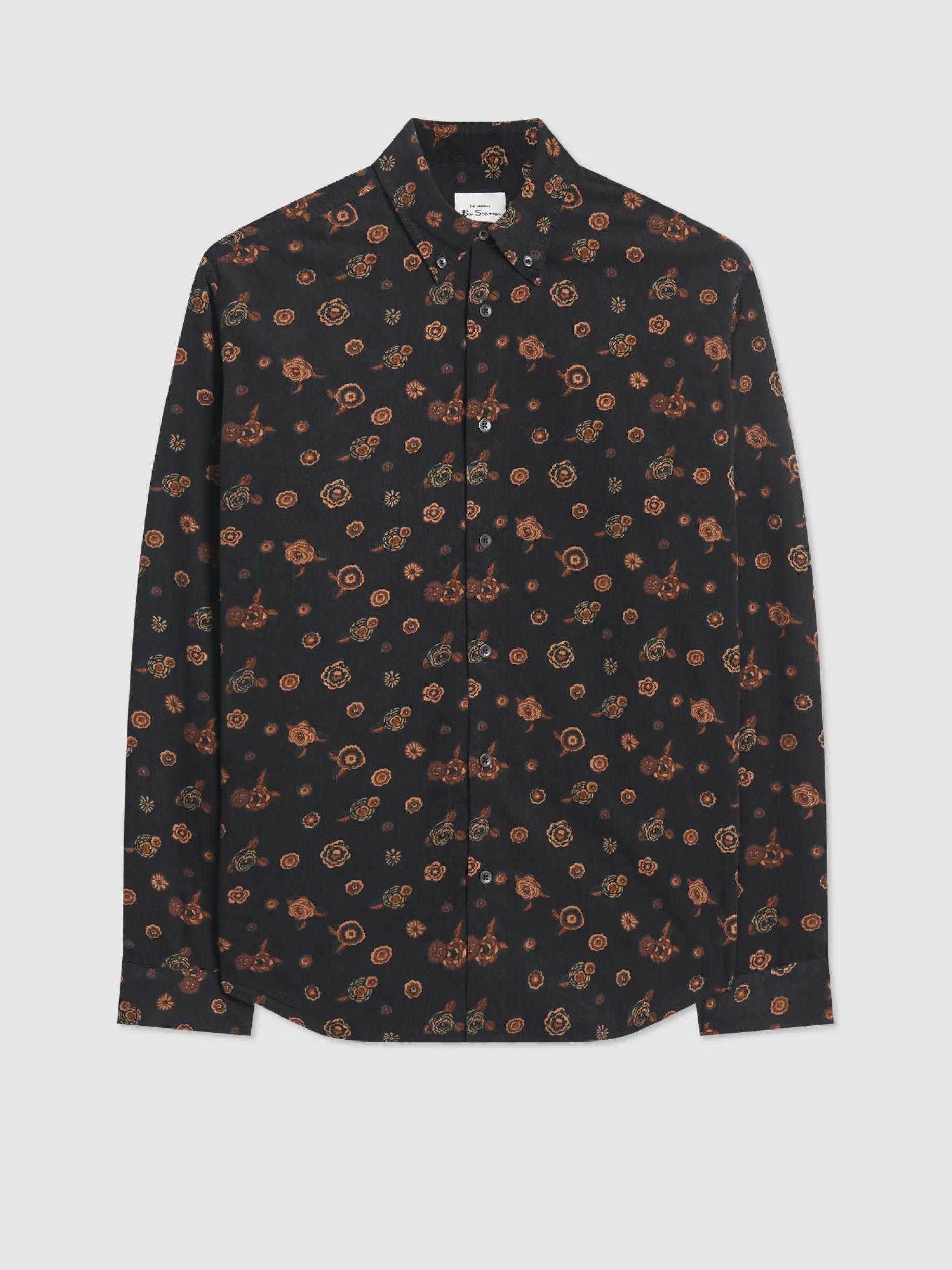 Retro Floral Print Corduroy Shirt>Ben Sherman Flash Sale