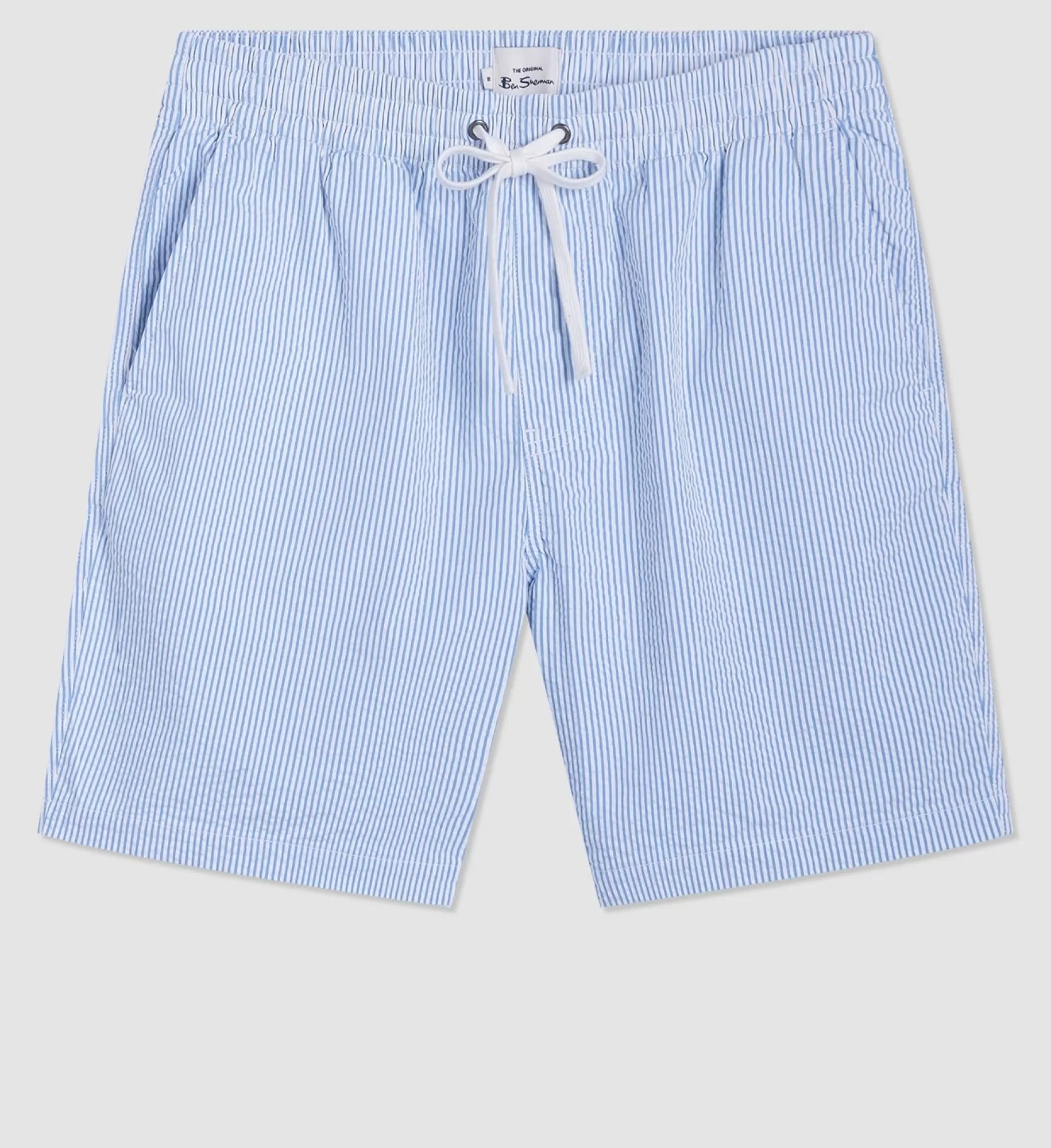 Seersucker Bengal Stripe Short - Light Blue>Ben Sherman Hot