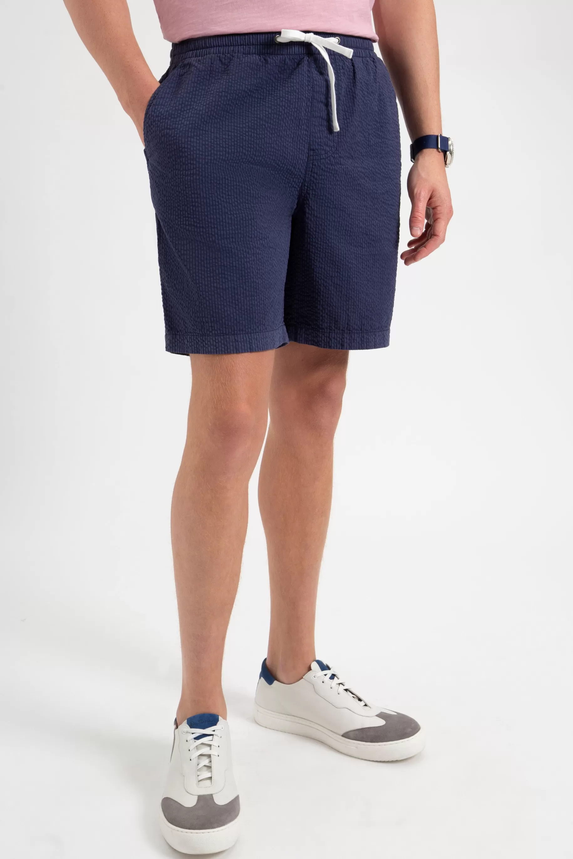 Seersucker Slim Fit Bengal Stripe Short - >Ben Sherman Cheap