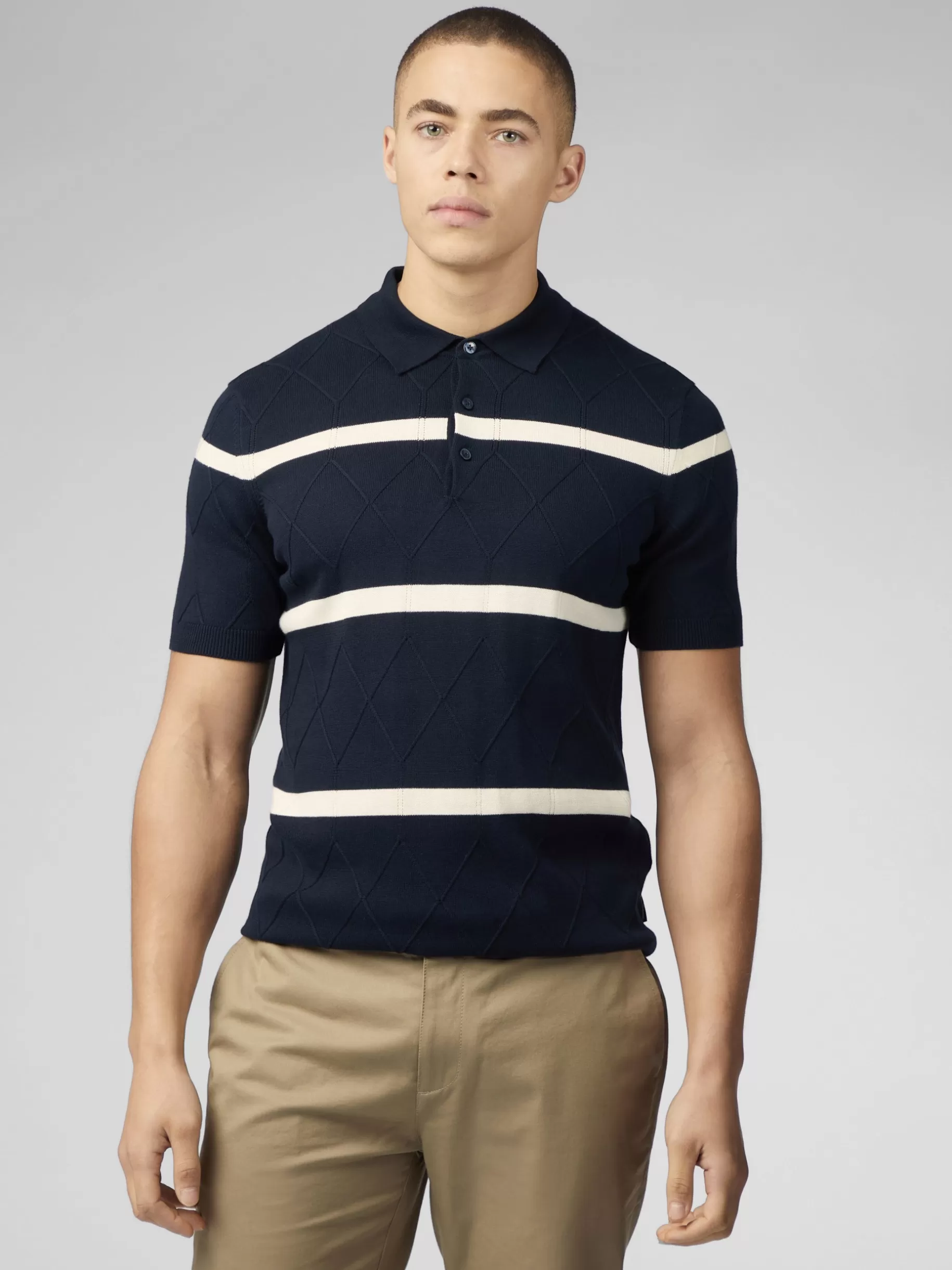 Signature Argyle Stripe Polo - >Ben Sherman Cheap