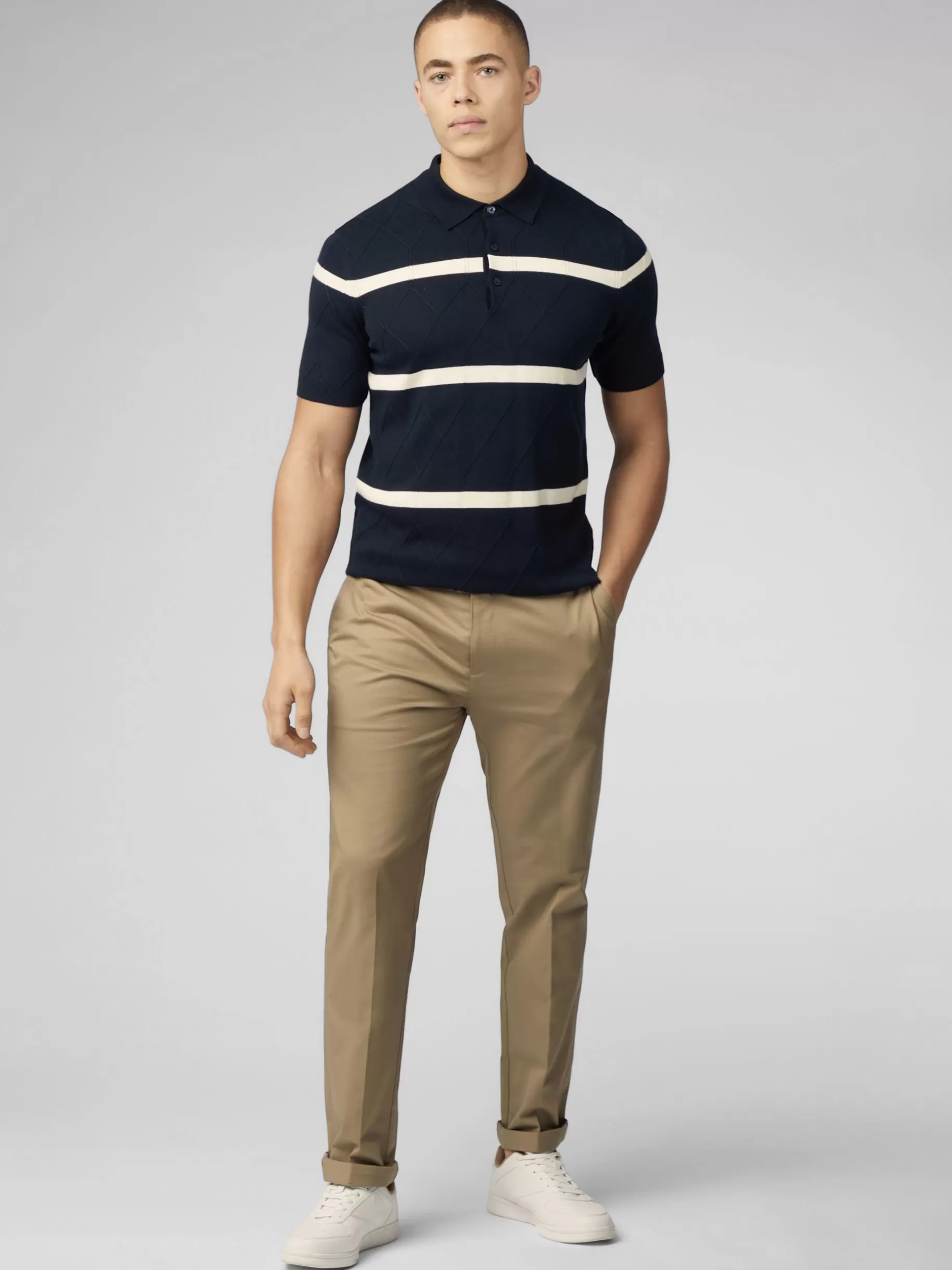 Signature Argyle Stripe Polo - >Ben Sherman Cheap