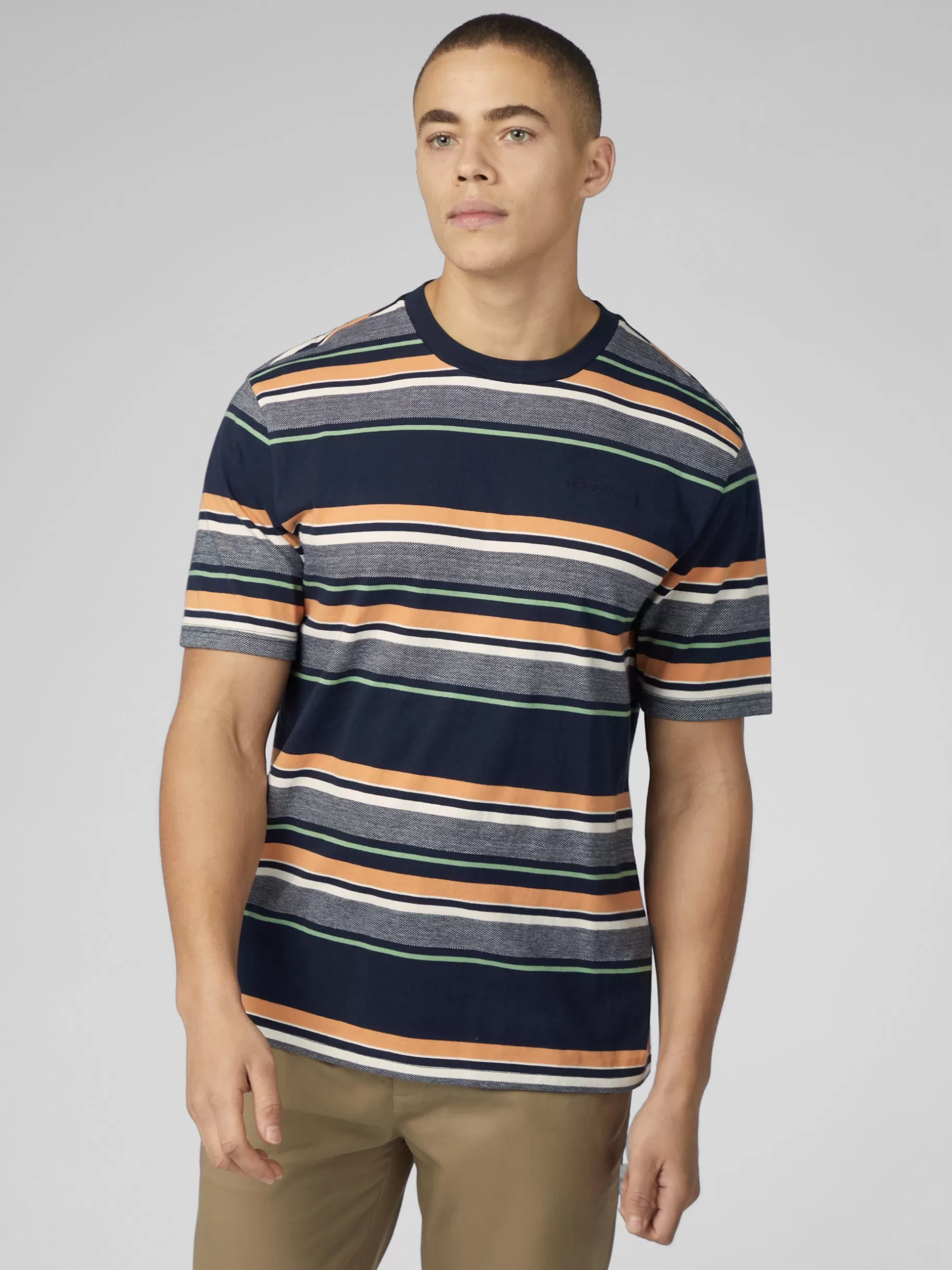 Signature Engineered Stripe Tee - >Ben Sherman Fashion