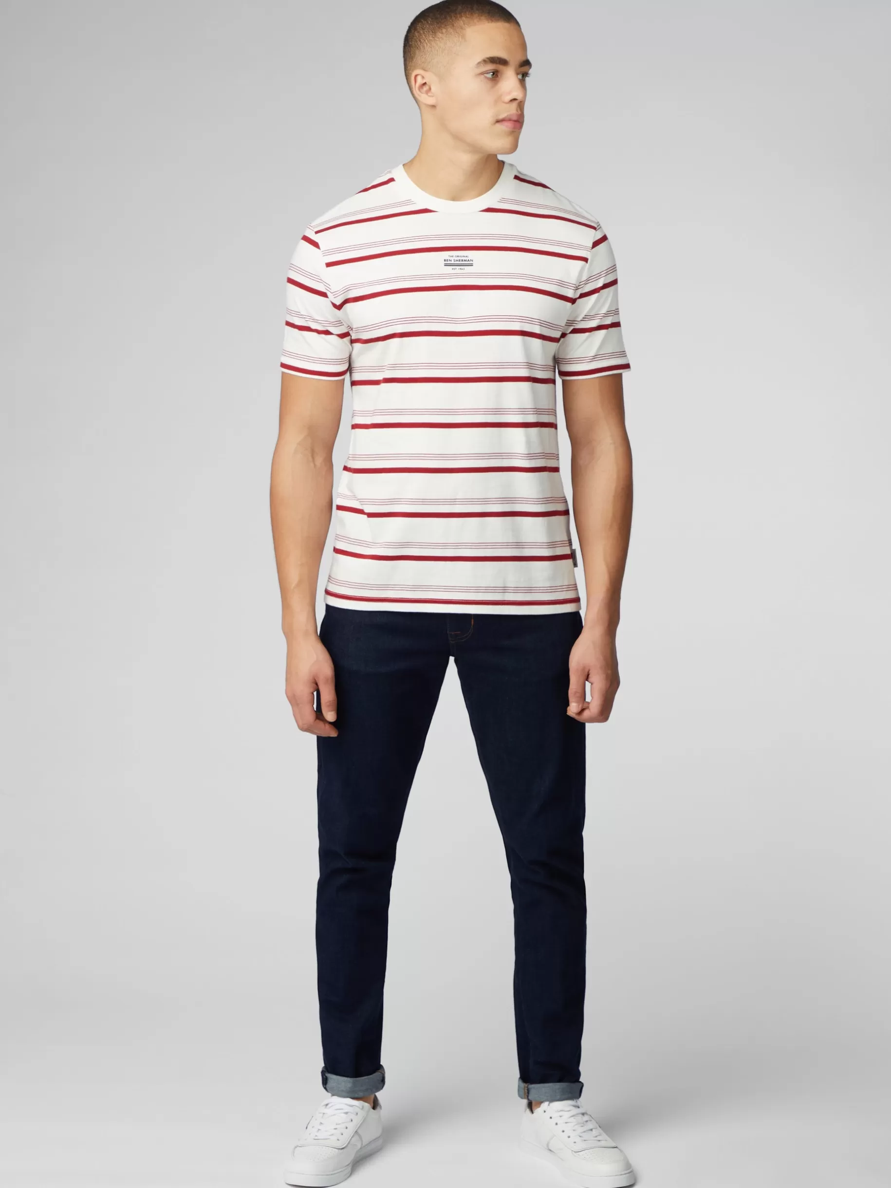 Signature Fine Stripe Tee - >Ben Sherman Best Sale