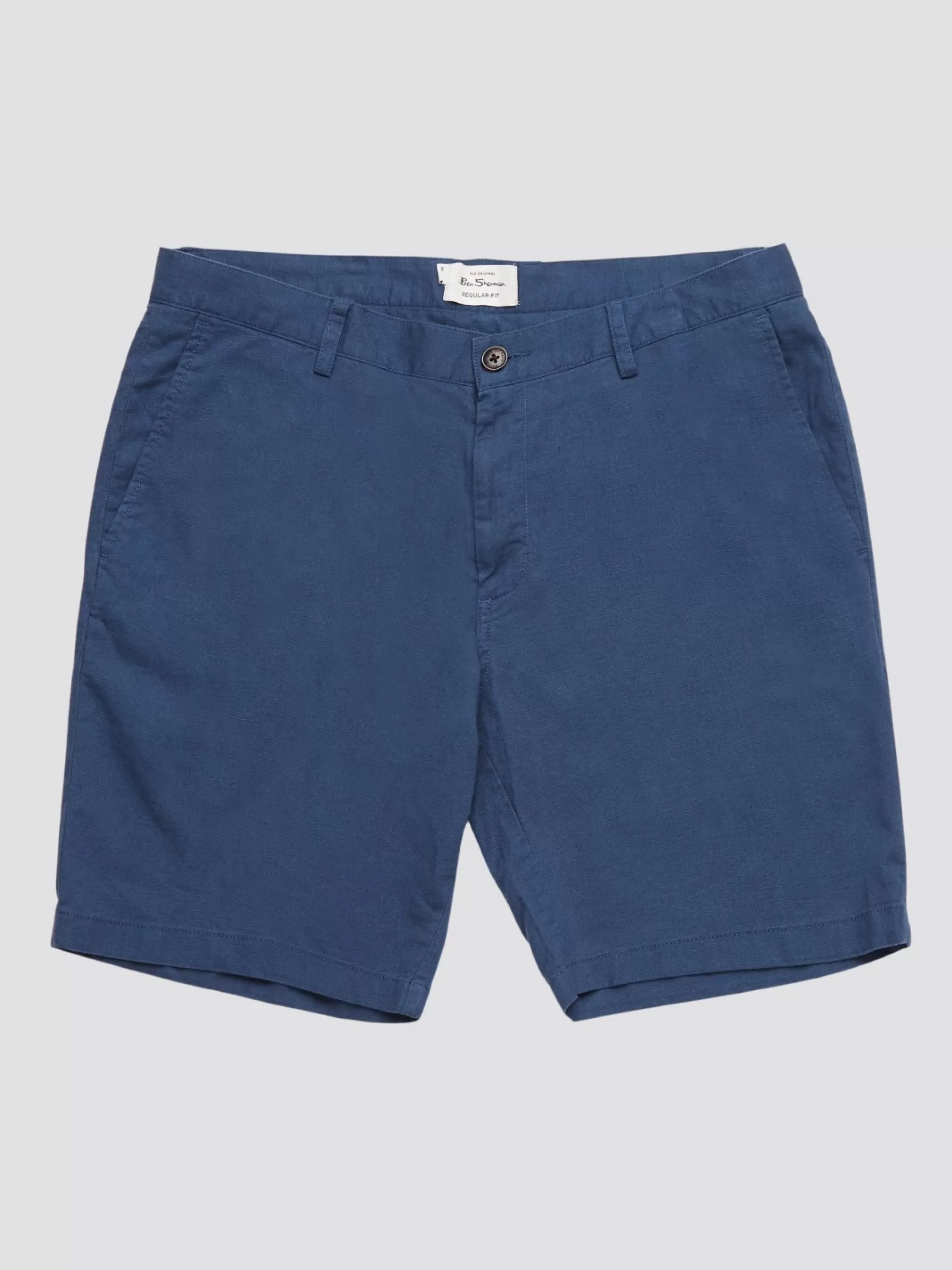 Signature Linen Shorts - Blue>Ben Sherman Fashion