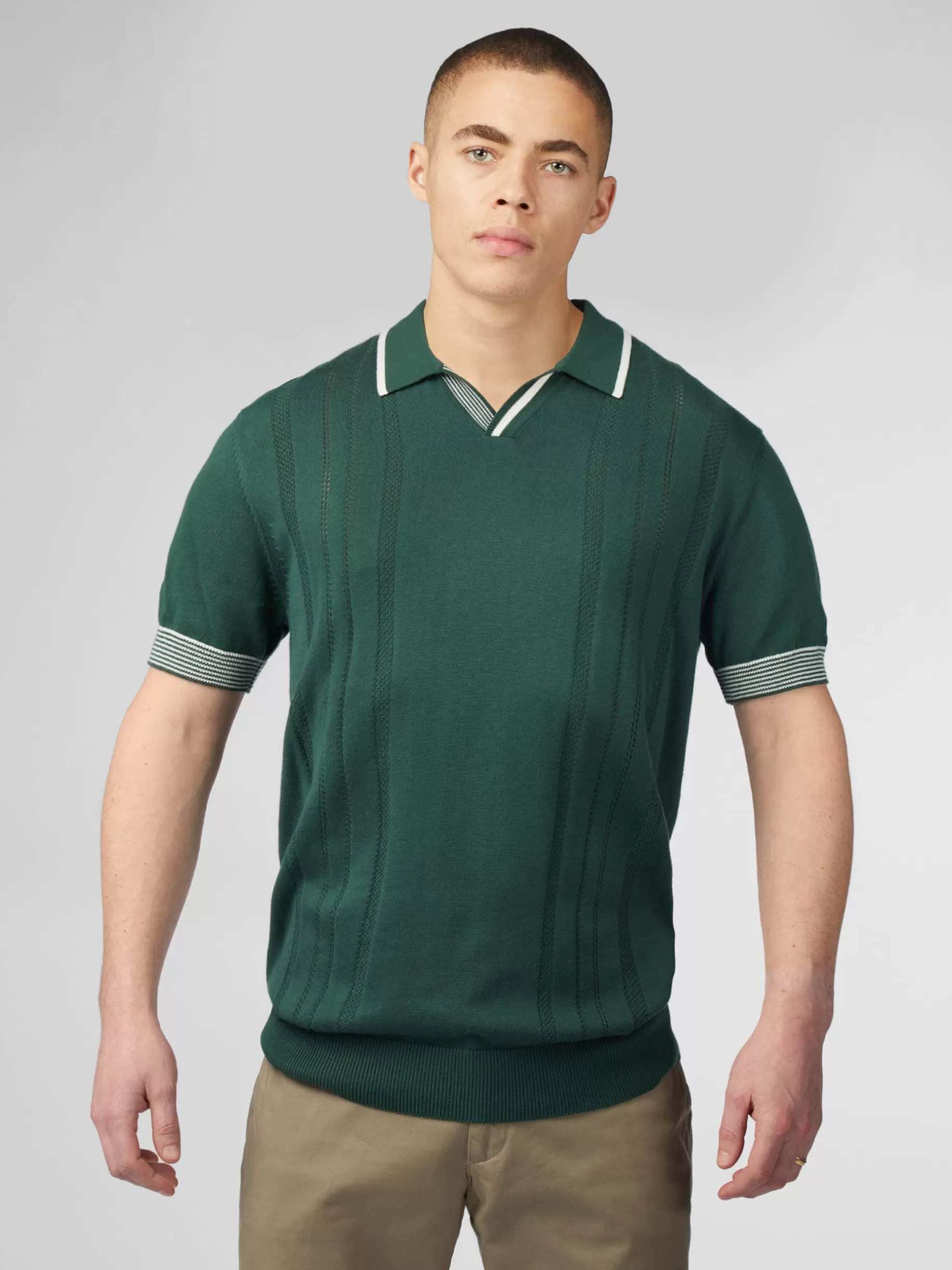 Signature Open Neck Polo - >Ben Sherman Cheap