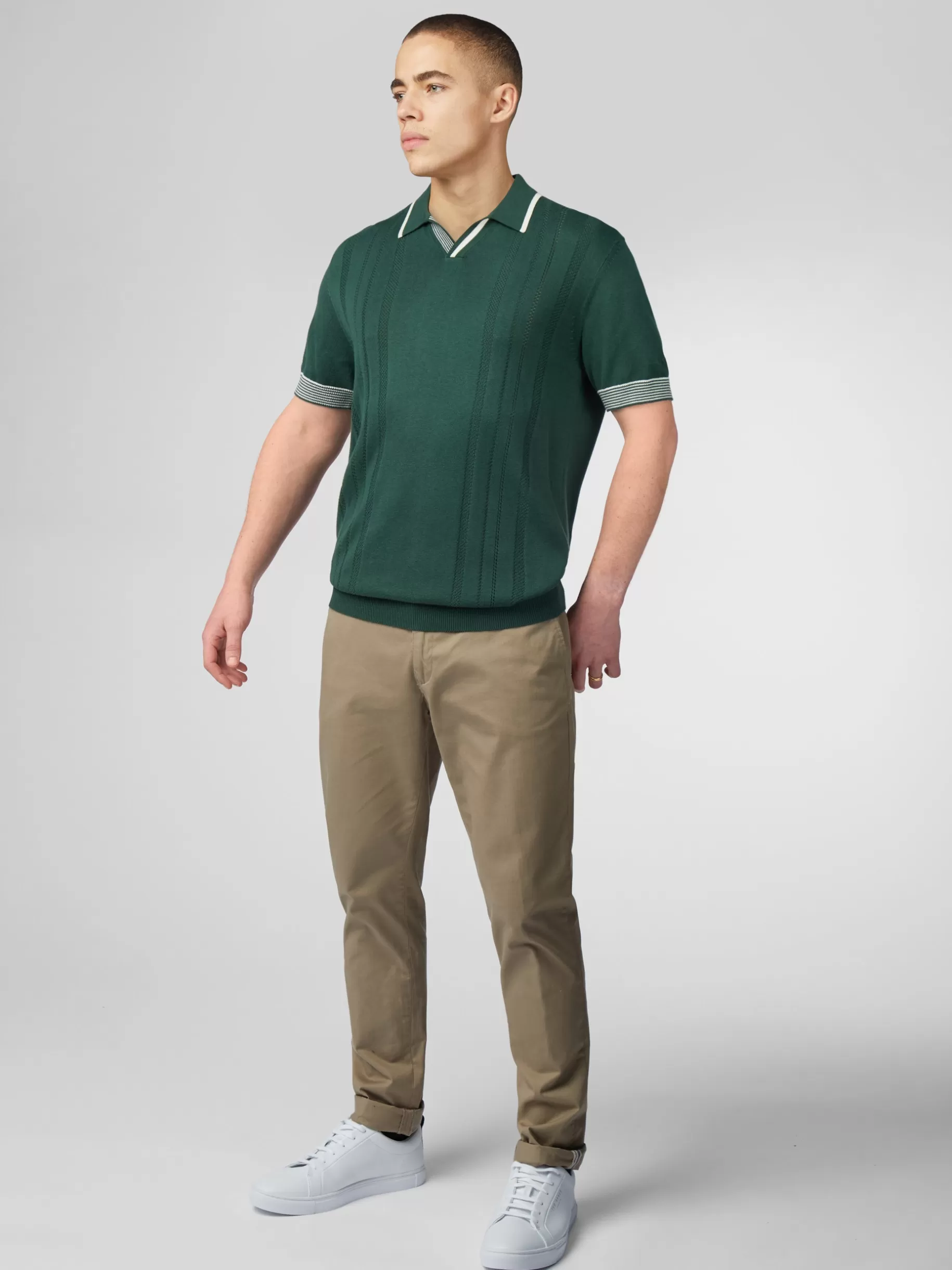 Signature Open Neck Polo - >Ben Sherman Cheap