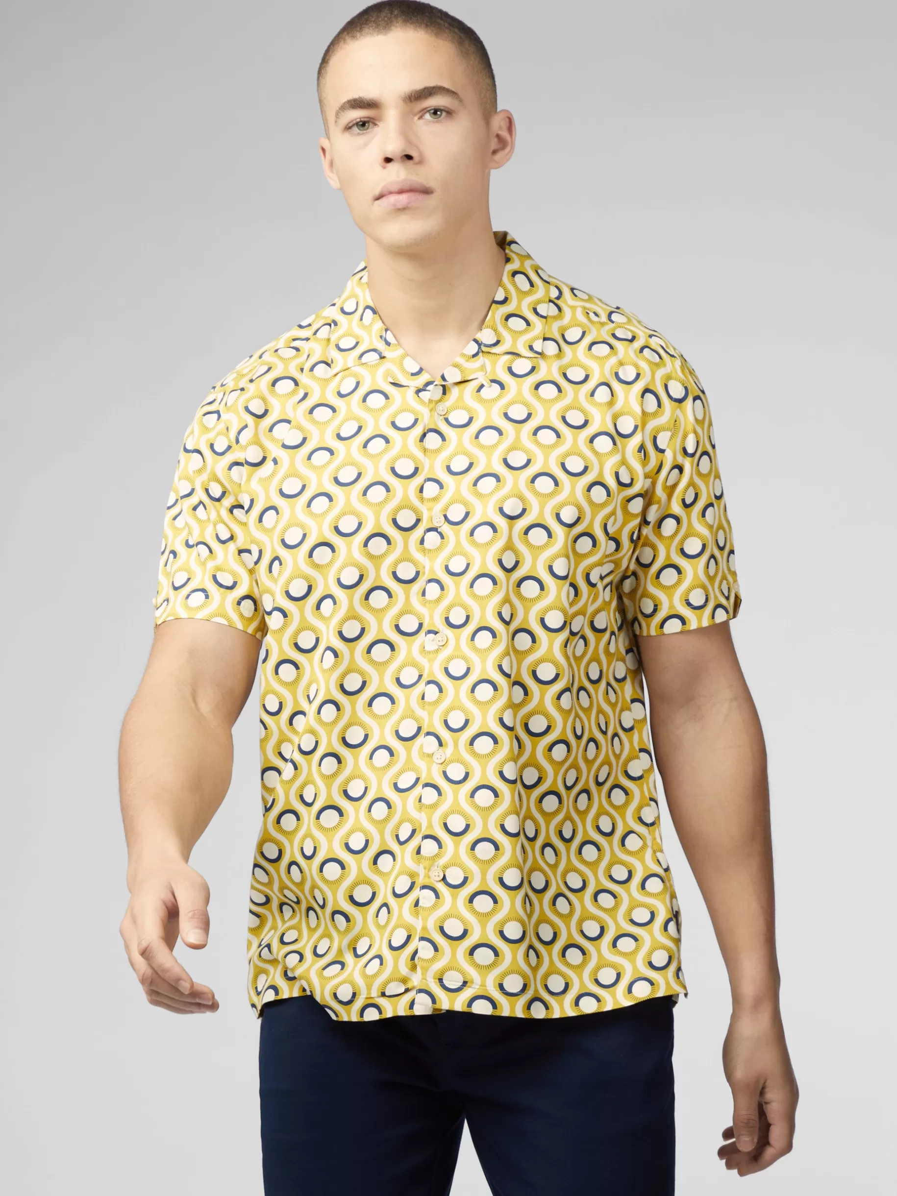 Signature Retro Geo Print Shirt - >Ben Sherman Cheap