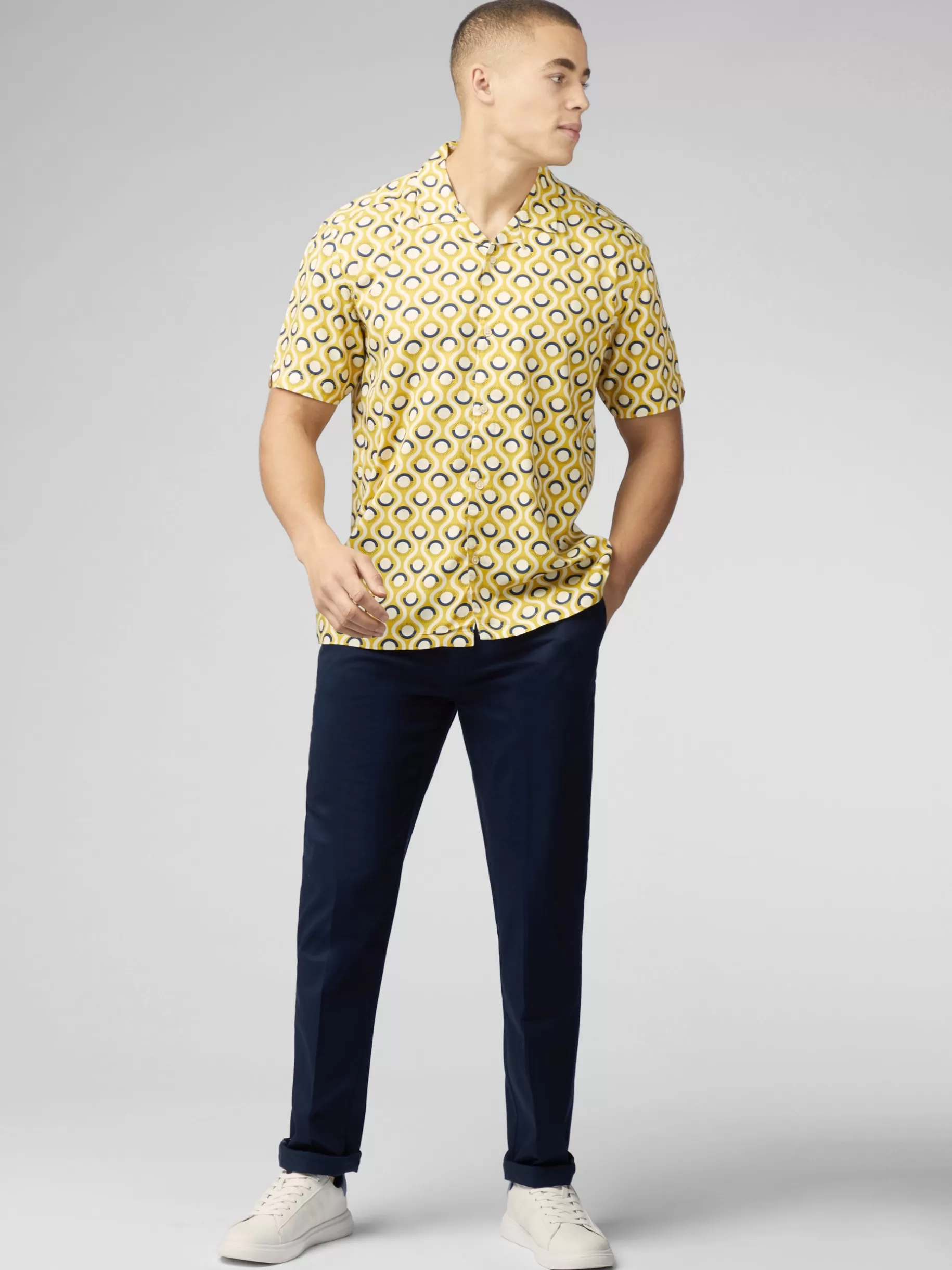 Signature Retro Geo Print Shirt - >Ben Sherman Cheap