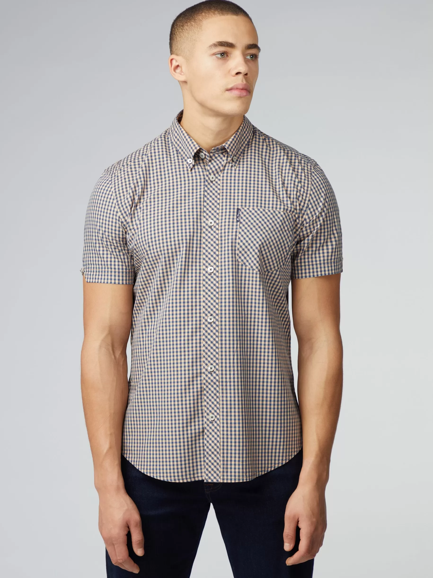 Signature Short Sleeve Gingham Shirt - >Ben Sherman Best