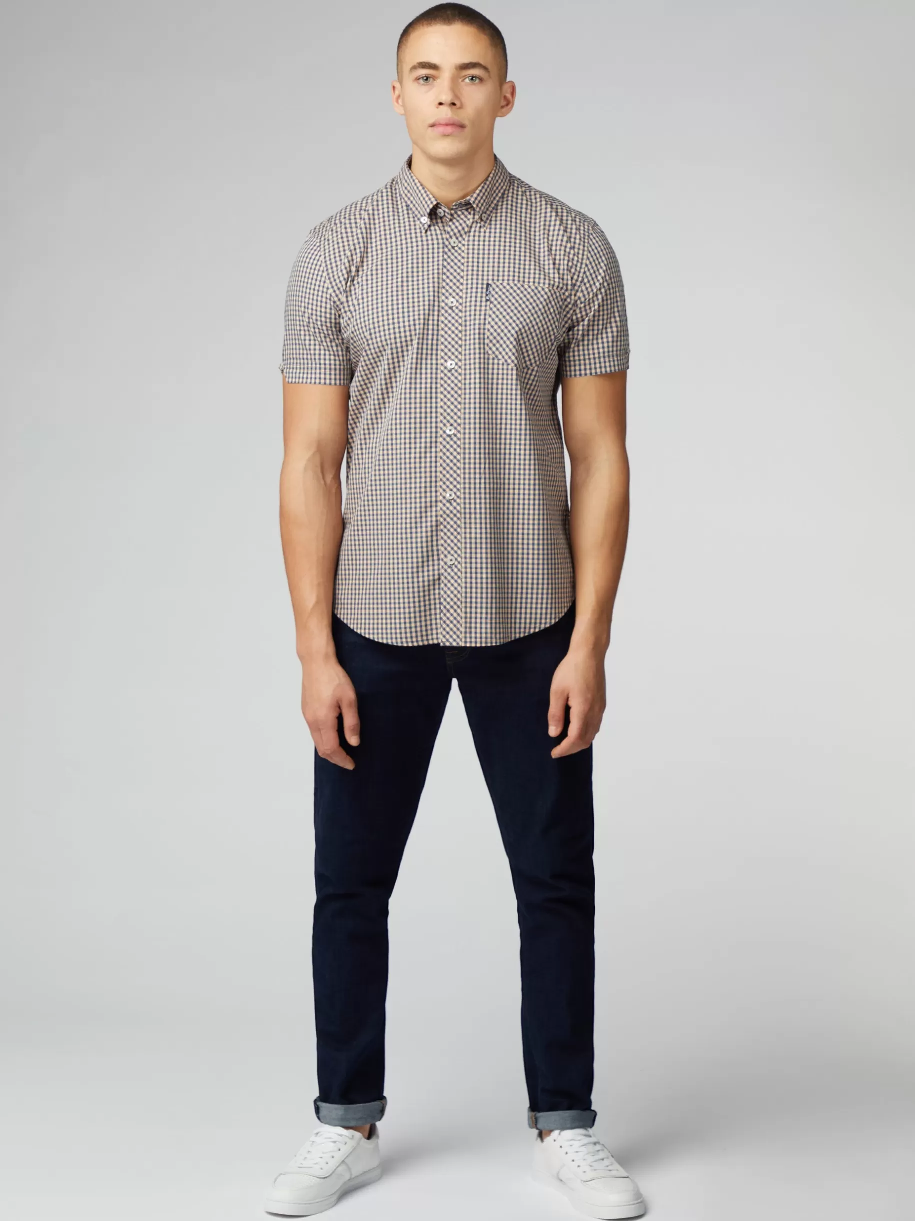 Signature Short Sleeve Gingham Shirt - >Ben Sherman Best