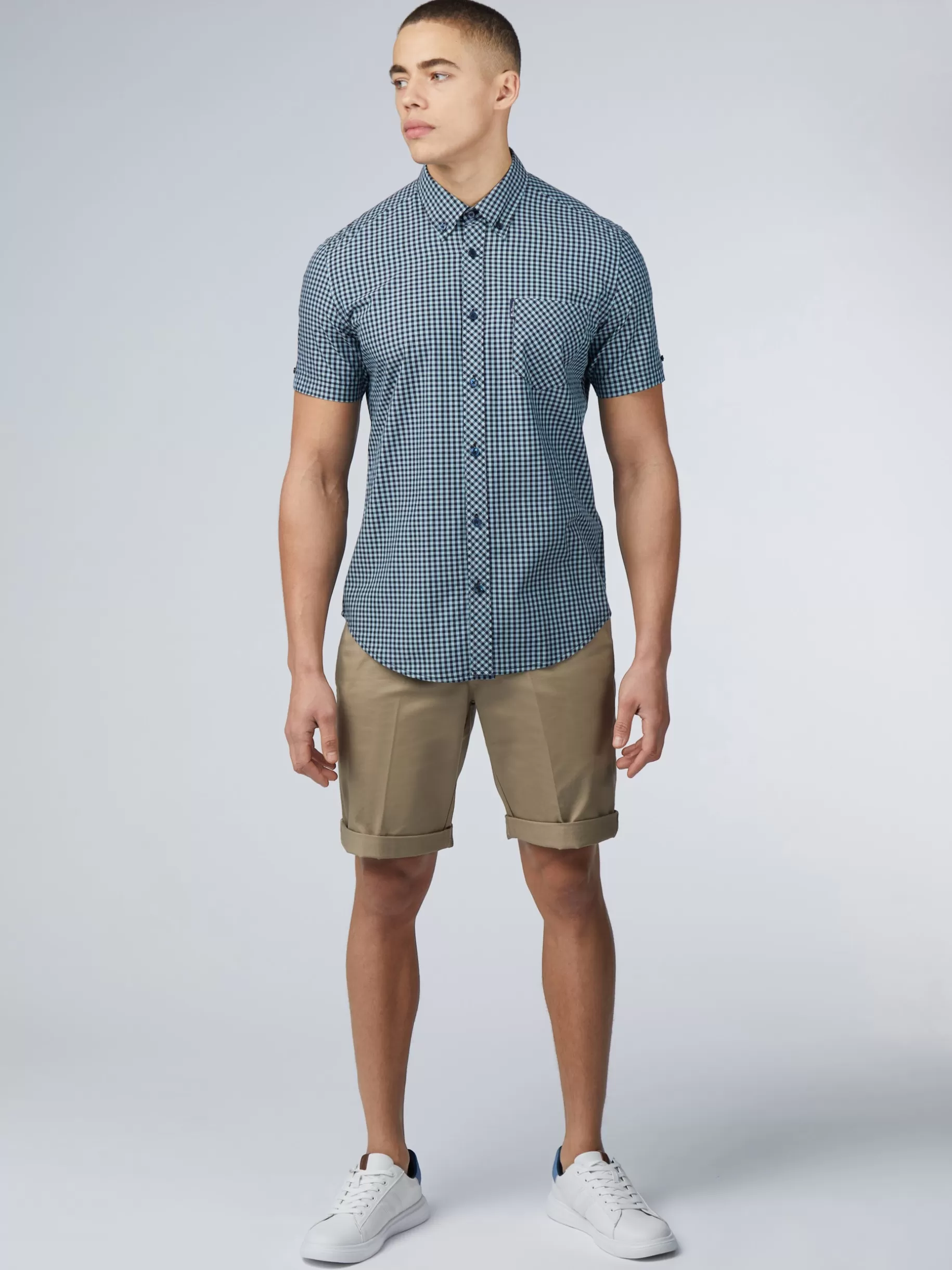 Signature Short Sleeve Gingham Shirt - >Ben Sherman Outlet