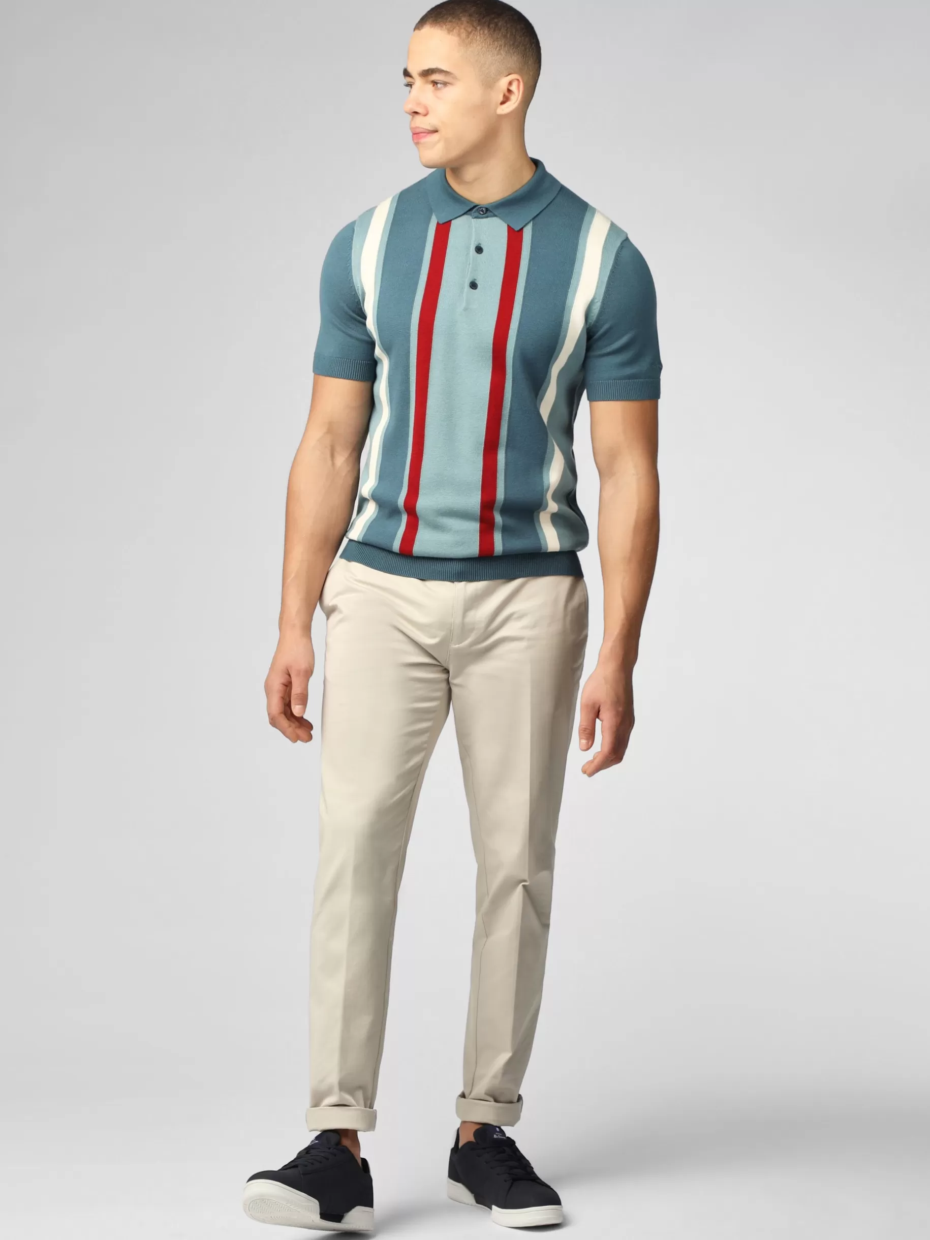 Signature Vertical Stripe Polo - >Ben Sherman Discount