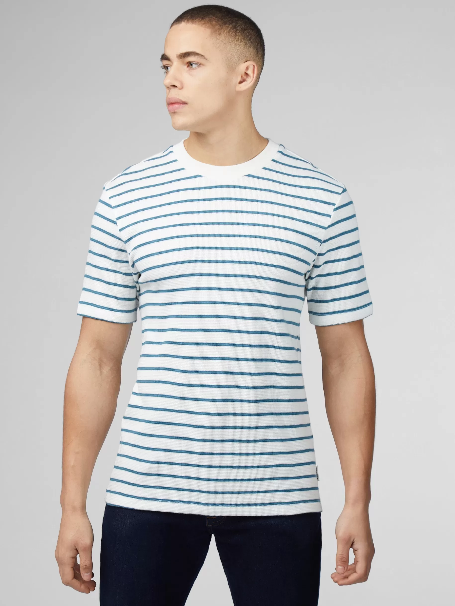 Signature Waffle Stripe Tee - >Ben Sherman Best Sale