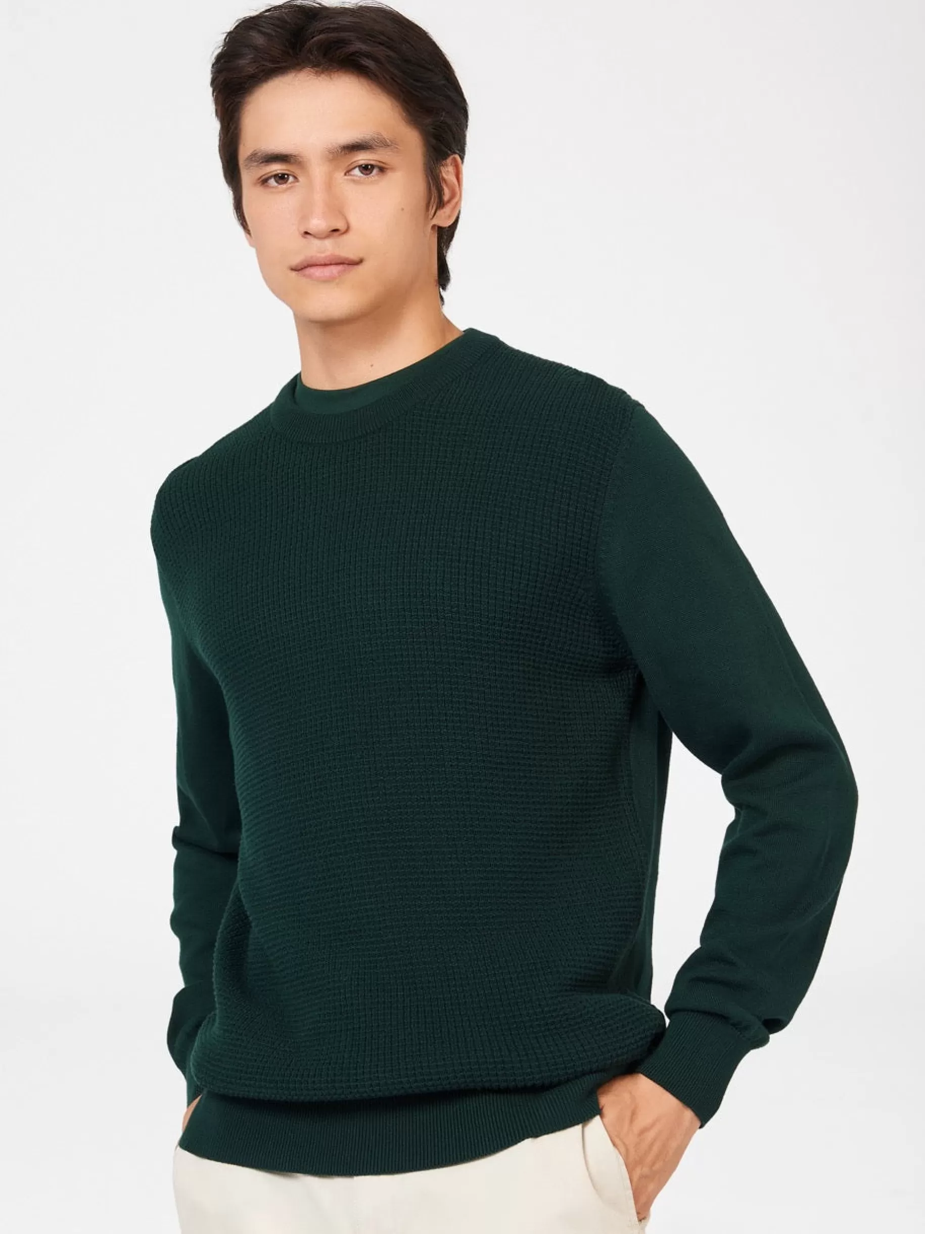 Textured Crewneck Sweater - >Ben Sherman Fashion