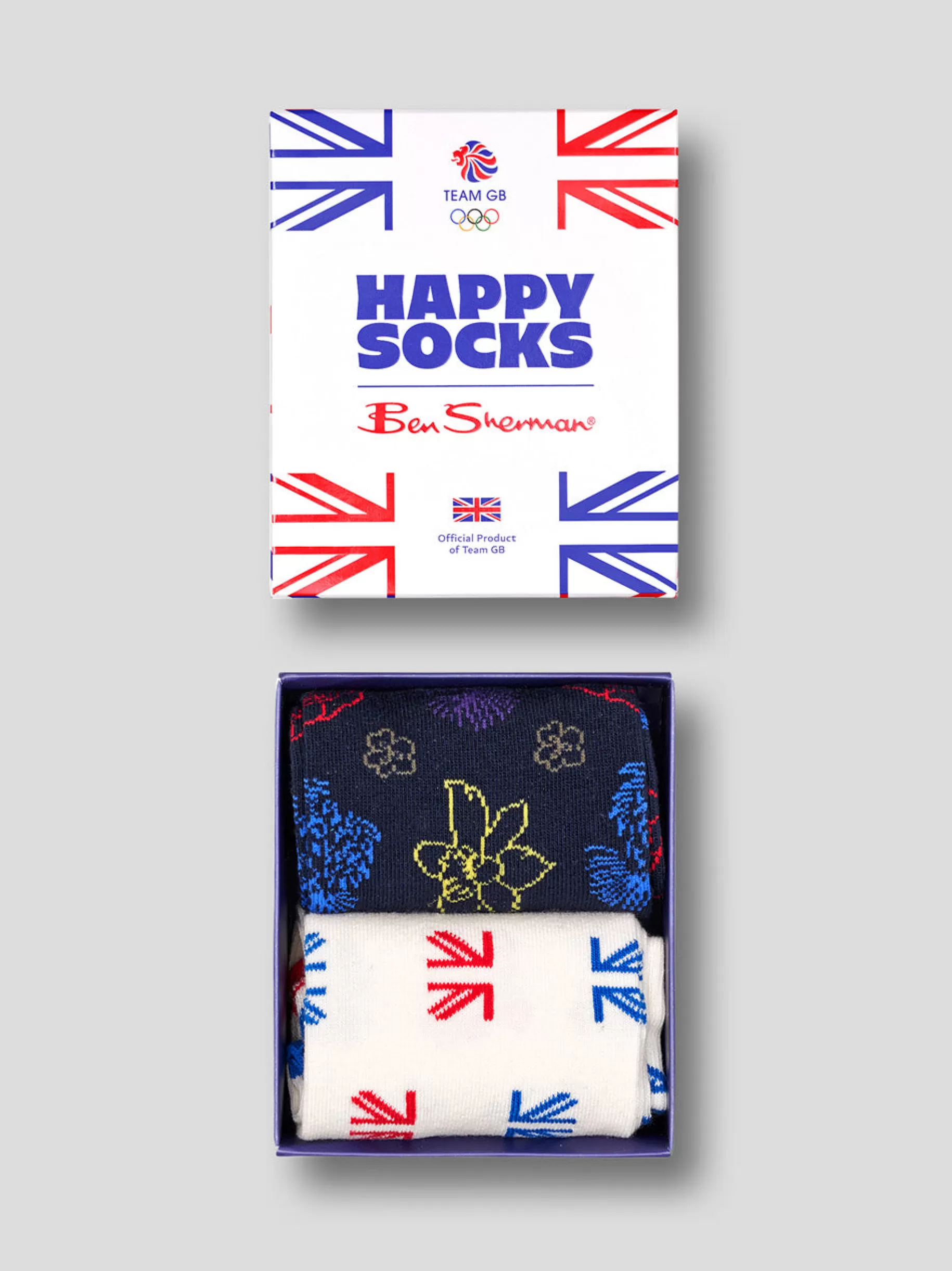 The Champions Happy Socks 2 Pack Gift Box>Ben Sherman Store