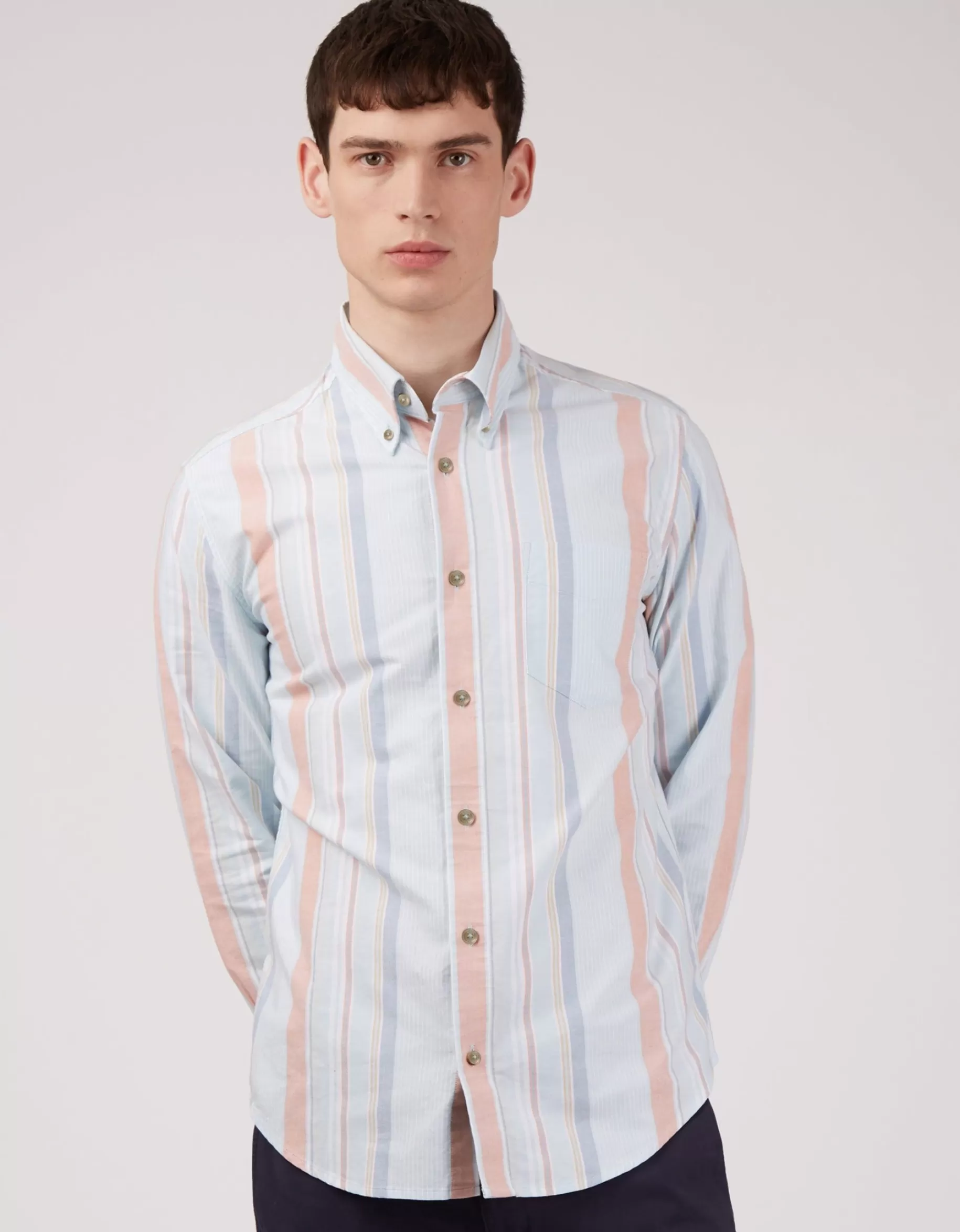 The Oxford Ivy Stripe Long-Sleeve Shirt - >Ben Sherman Best